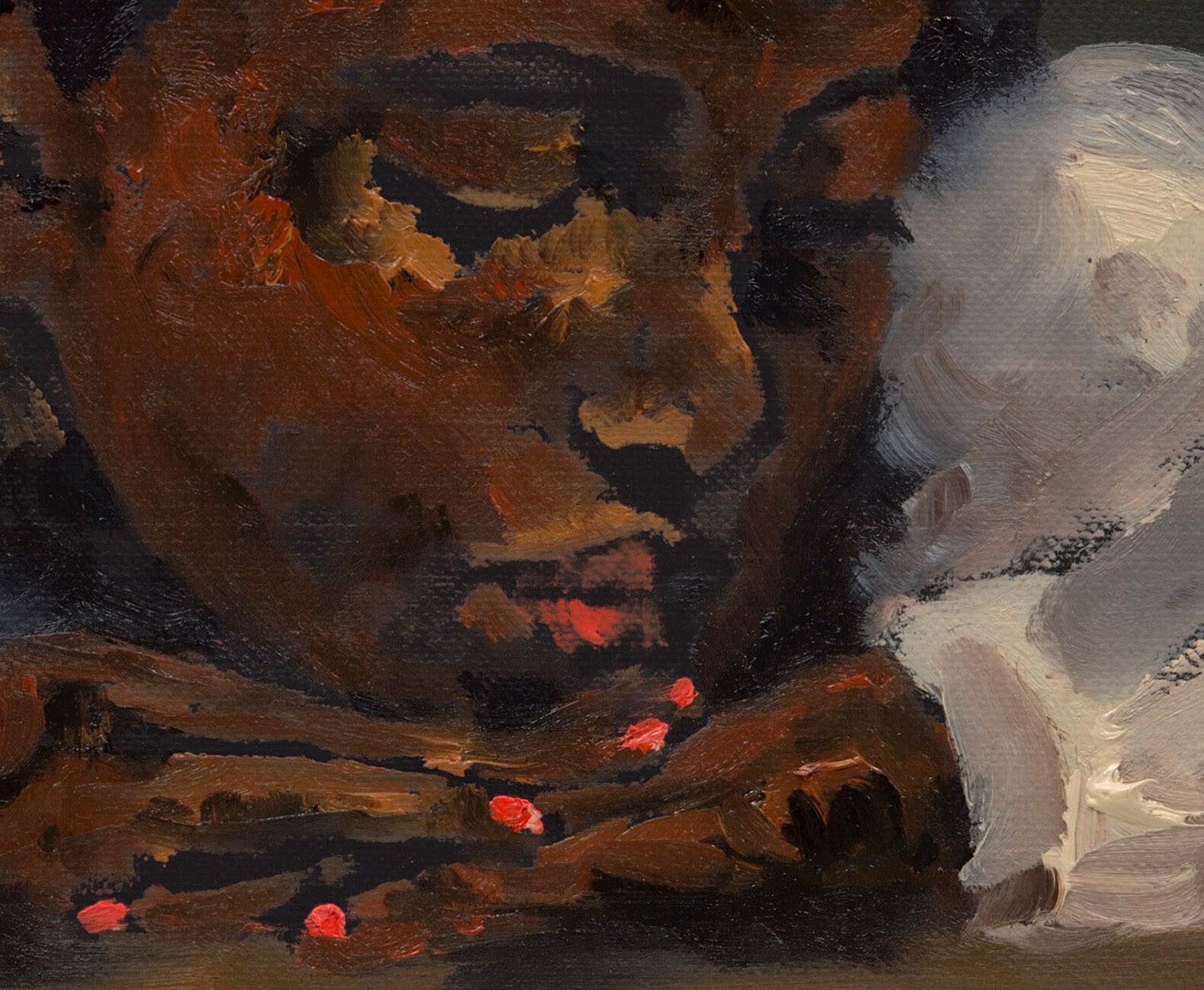 Danielle Mckinney, a detail of the work titled Sunday Morning, dated 2023