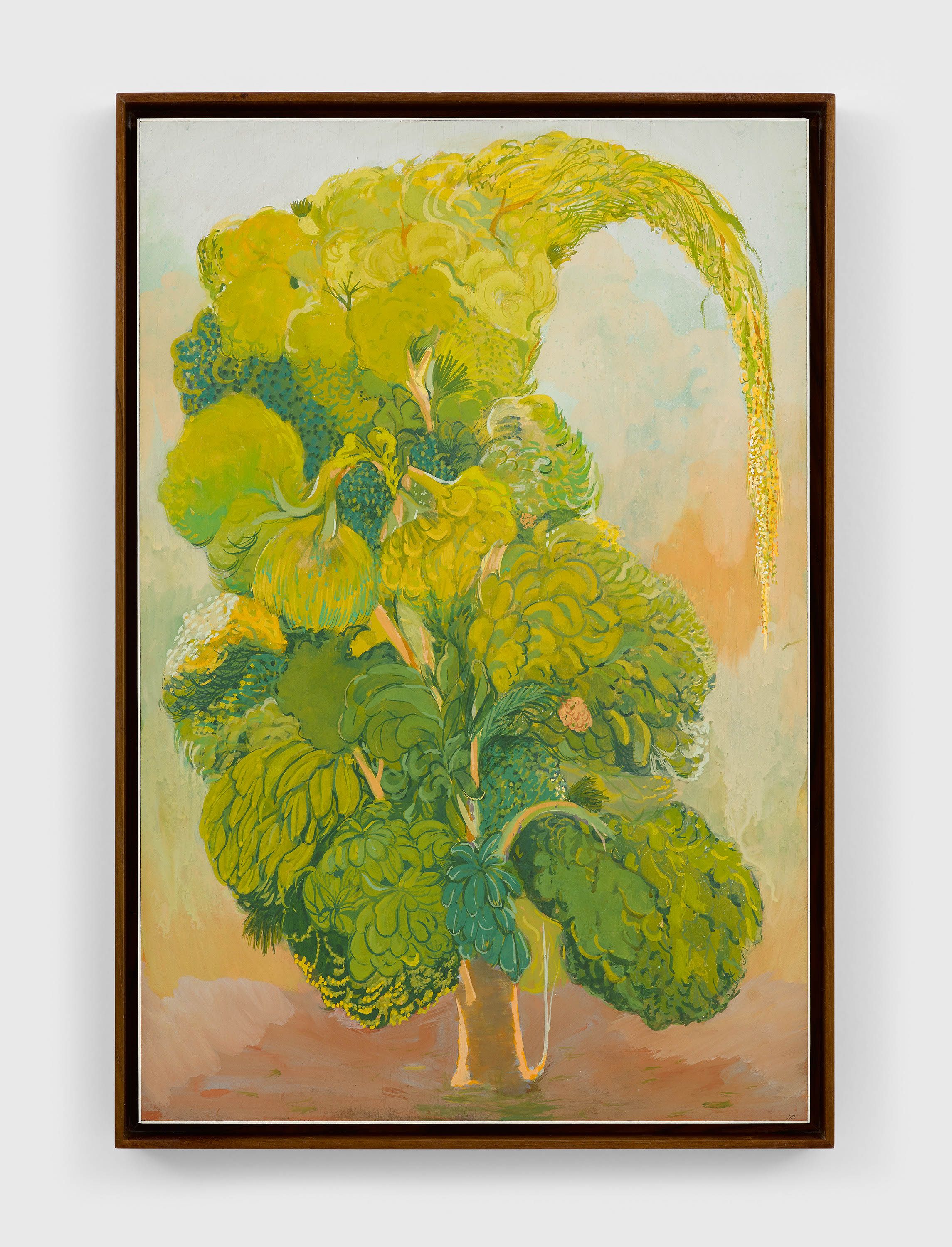 A casein on board artwork by Mahesh Baliga, titled Pagla gach, dated 2022.