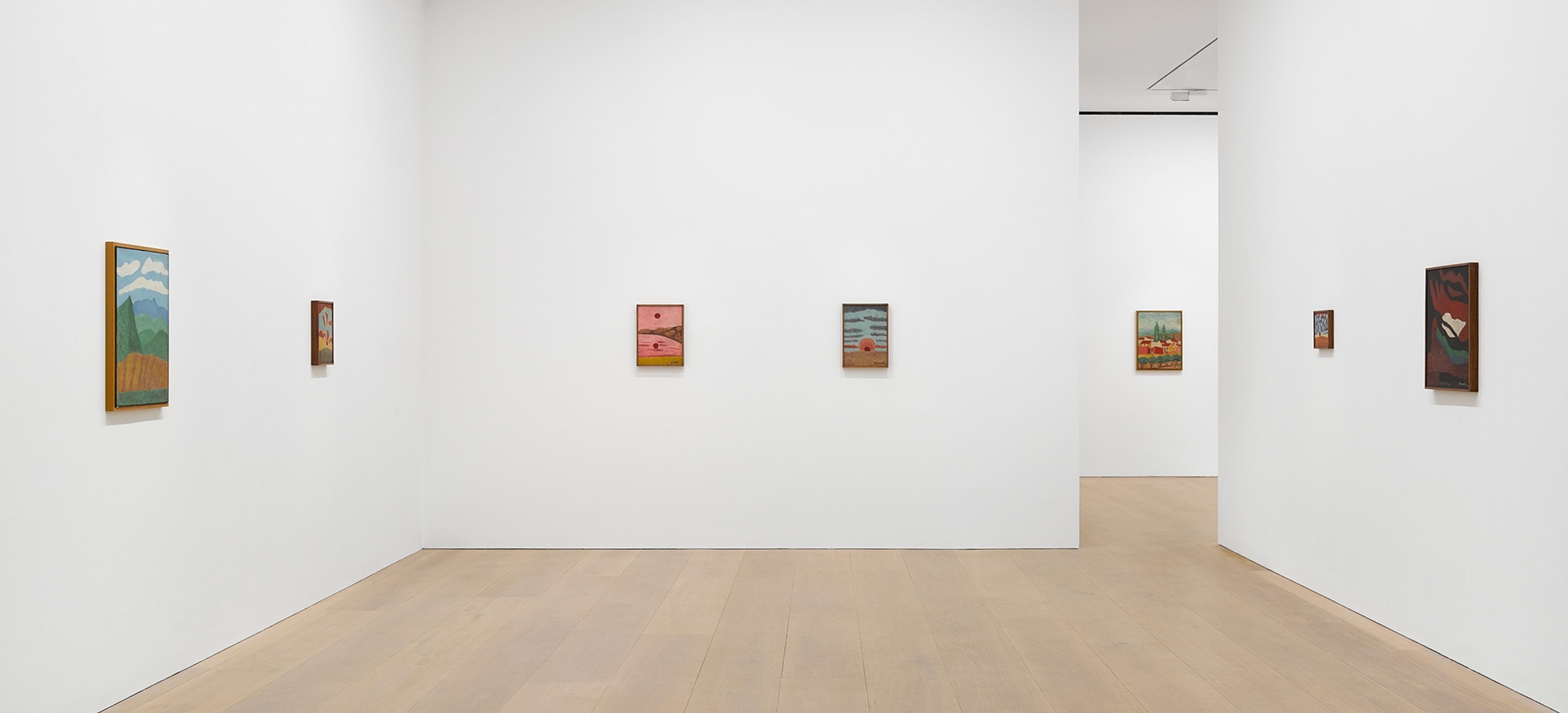 Installation view of the exhibition, Amadeo Luciano Lorenzato, at David Zwirner in London, dated 2019.