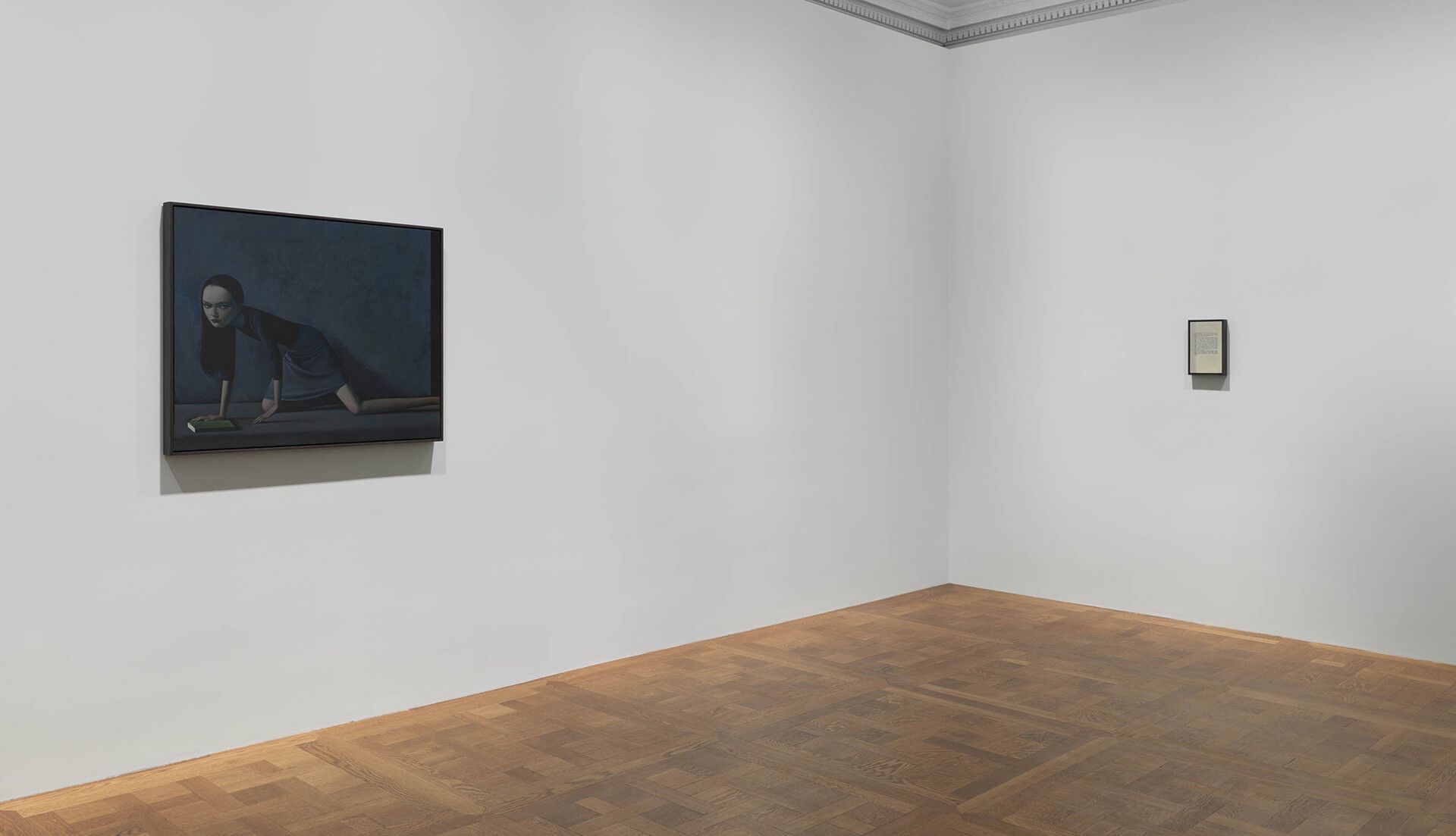 An installation view of an exhibition titled Liu Ye: The Book and the Flower, at David Zwirner, New York, in 2020.