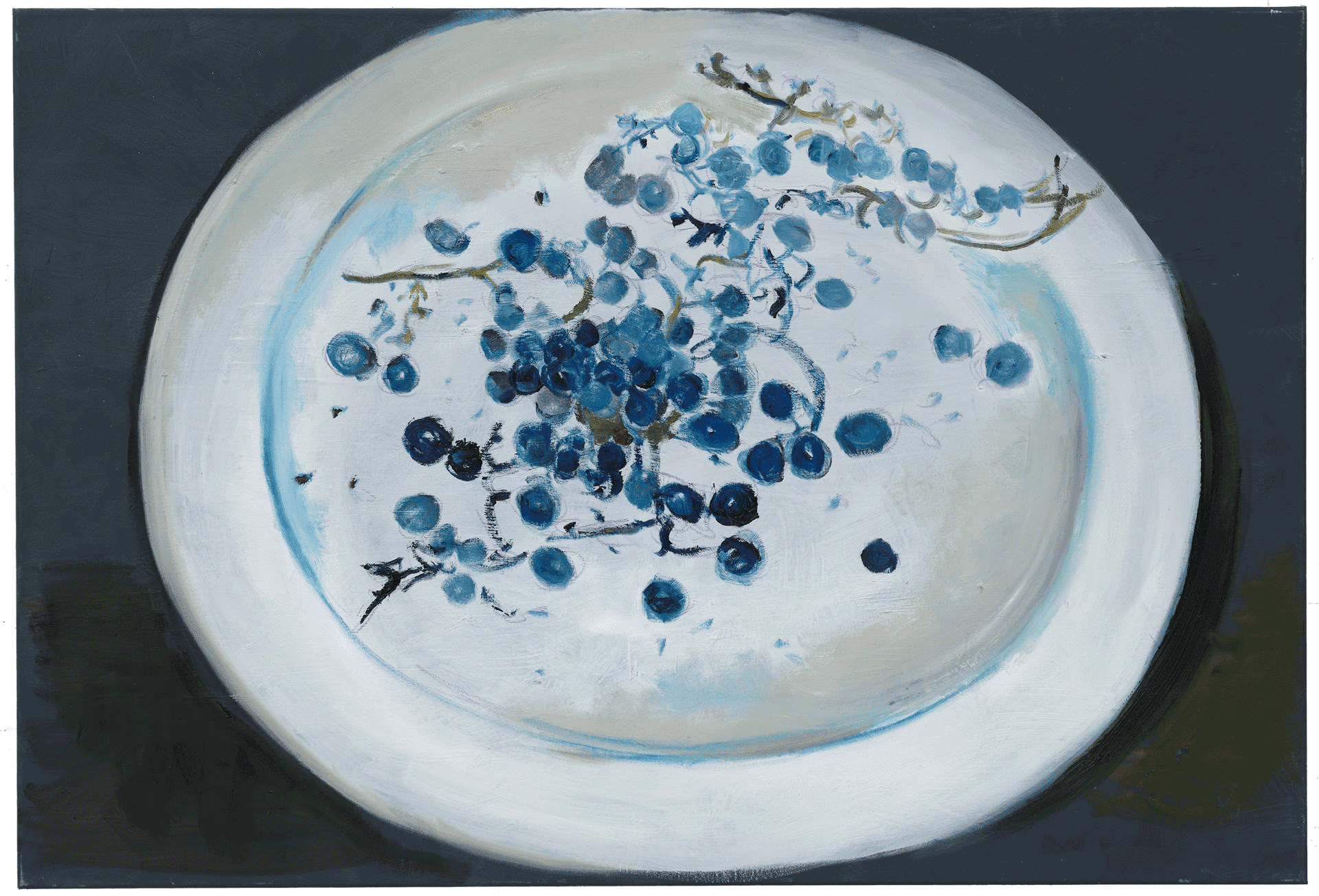 A painting by Marlene Dumas, titled The Grapes of Wrath, dated 2009.