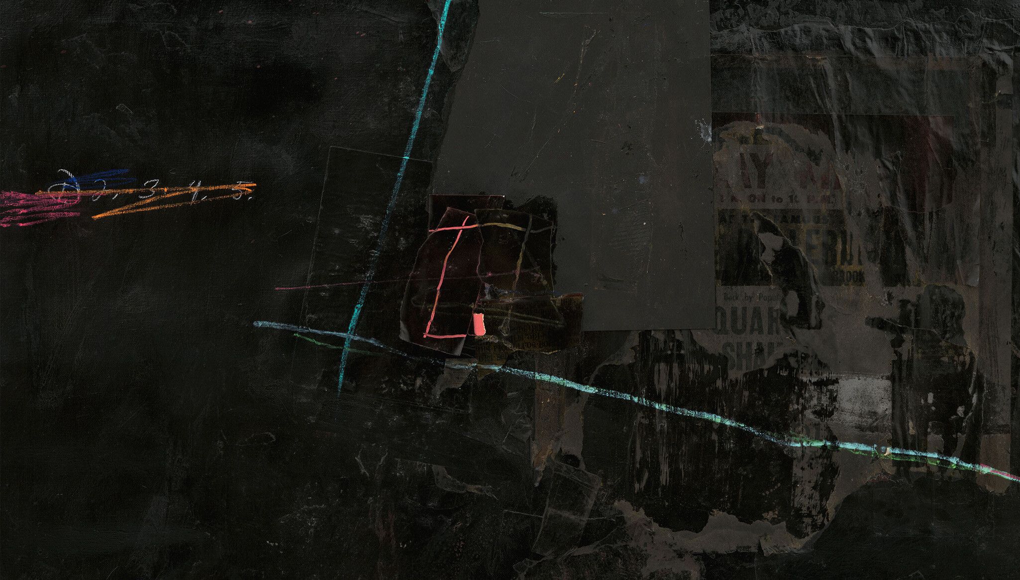 A detail of an artwork by Raymond Saunders, titled Walls I Have Known II, date TBC
