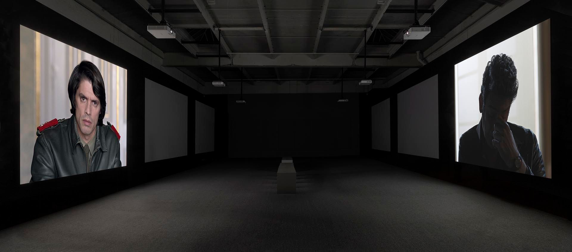 Installation view of the exhibition, Stan Douglas: The Secret Agent, at David Zwirner New York, dated 2016.