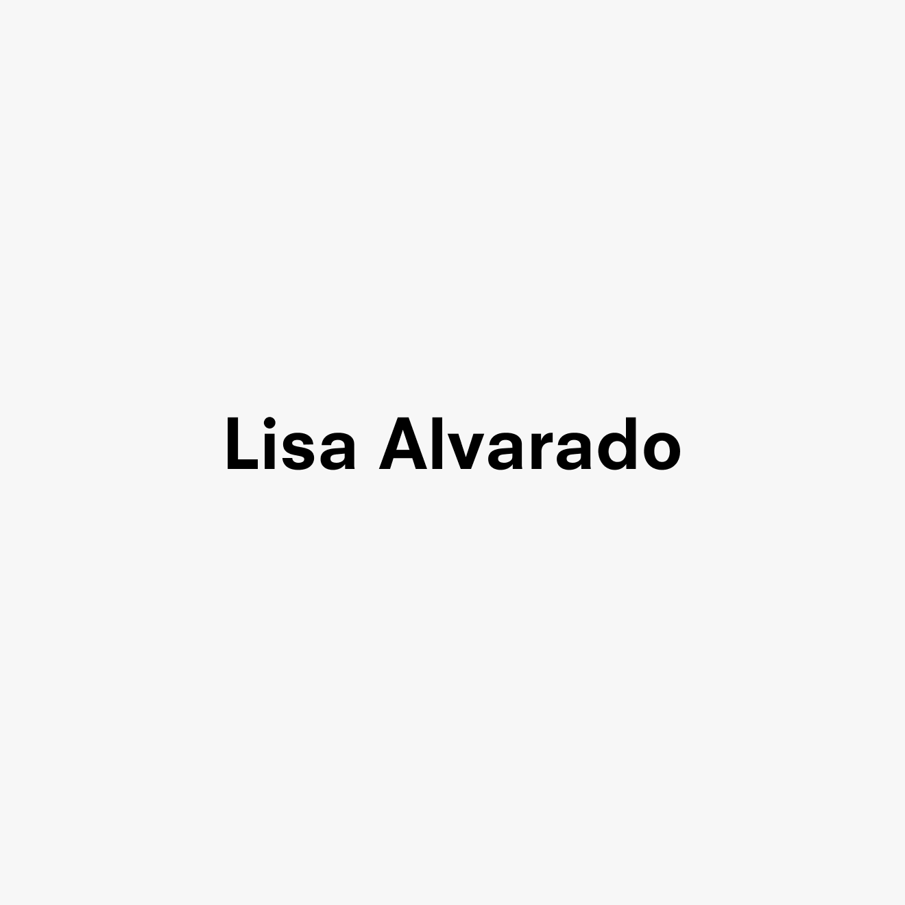 A graphic text card for Lisa Alvarado, dated 2020