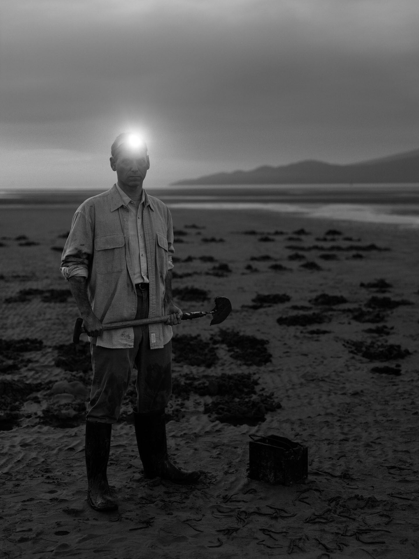 A photograph by Stan Douglas titled Worm Digger, 1949, dated 2011. 