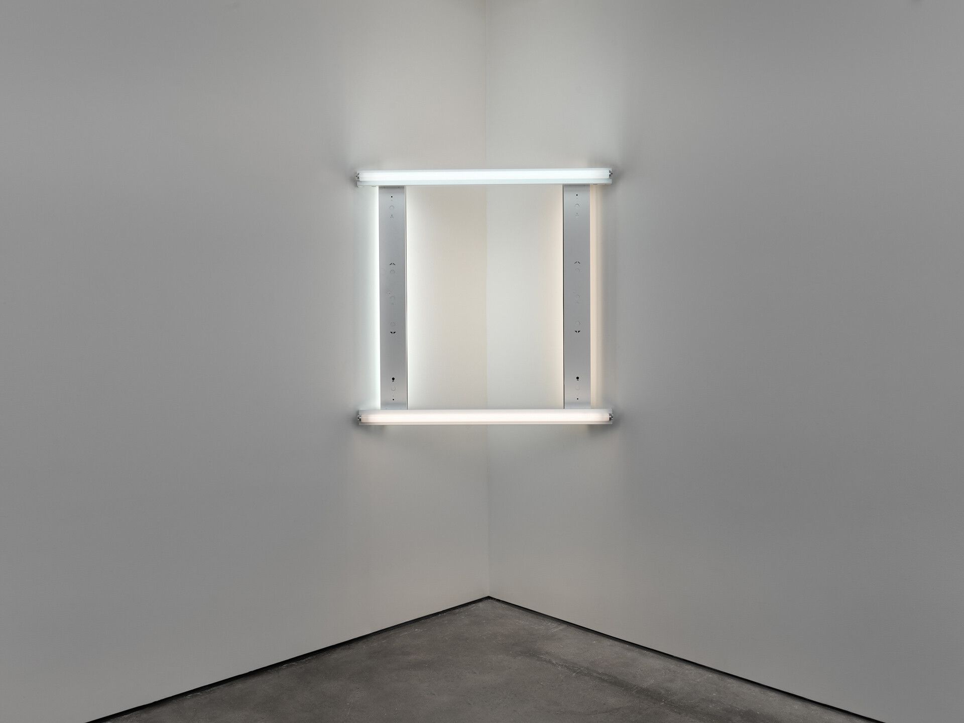 An untitled daylight and cool white fluorescent light sculpture by Dan Flavin, dated 1970.