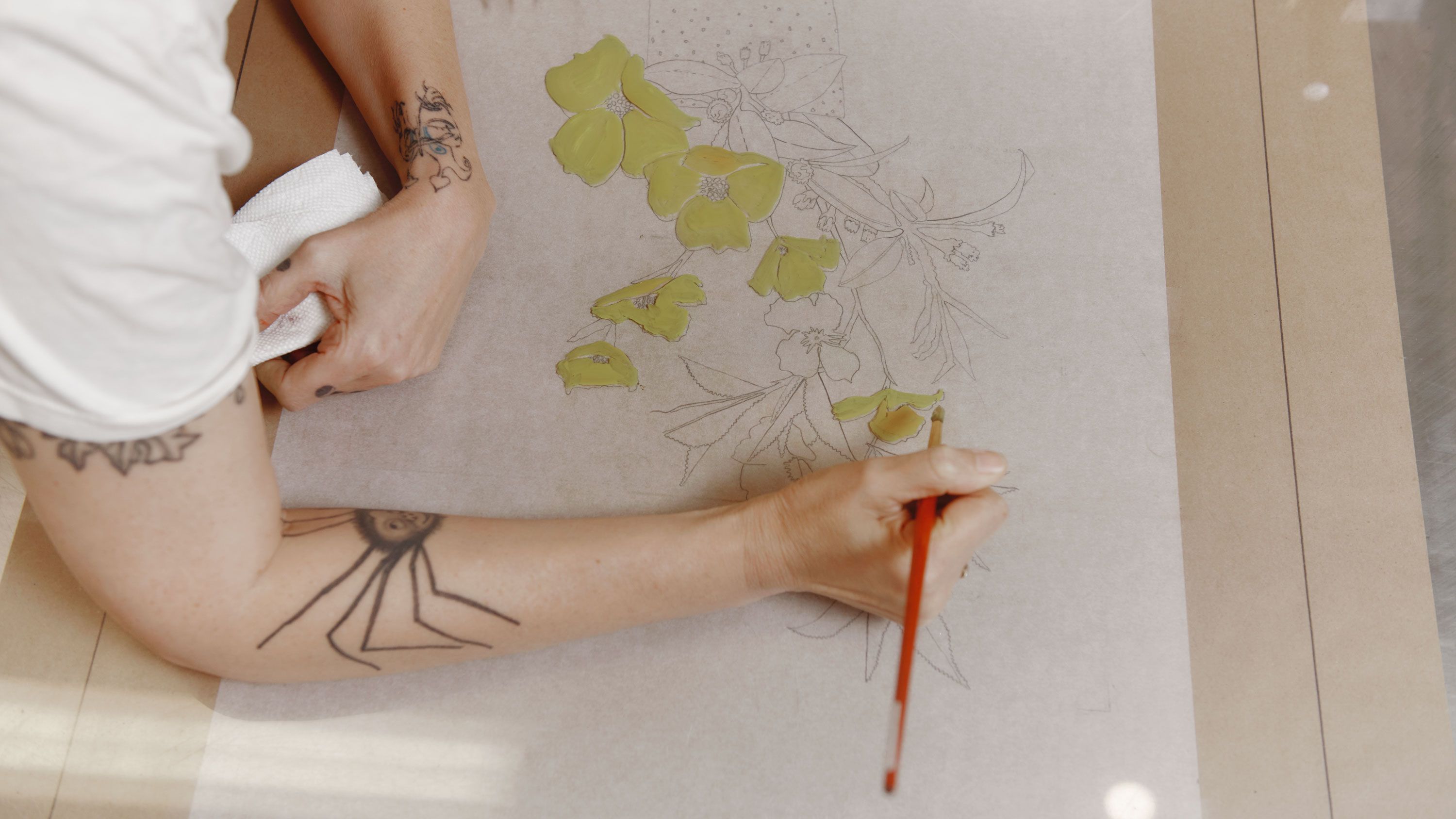 Hayley Barker in her studio