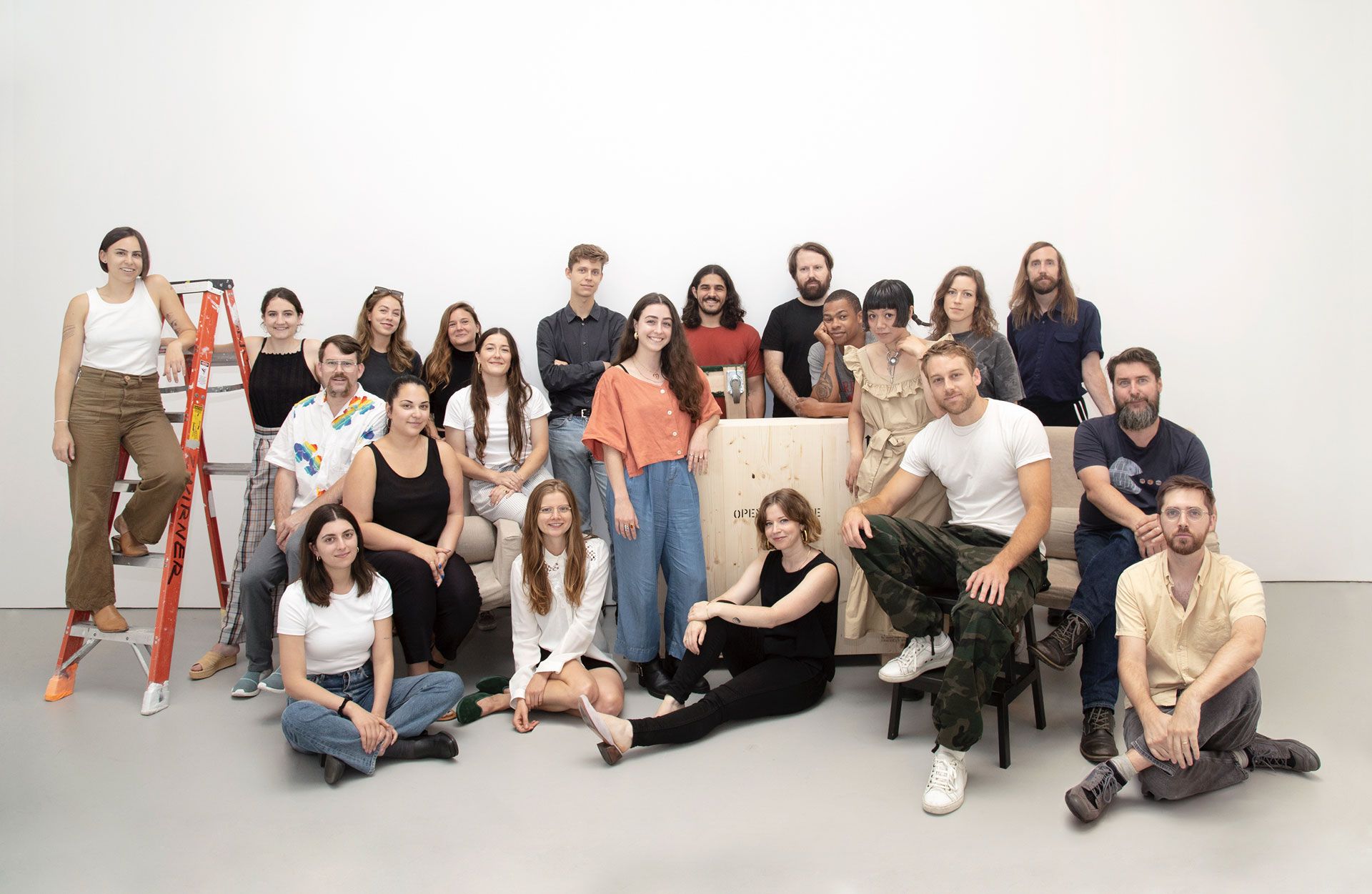 Portrait featuring artists exhibited in People Who Work There.