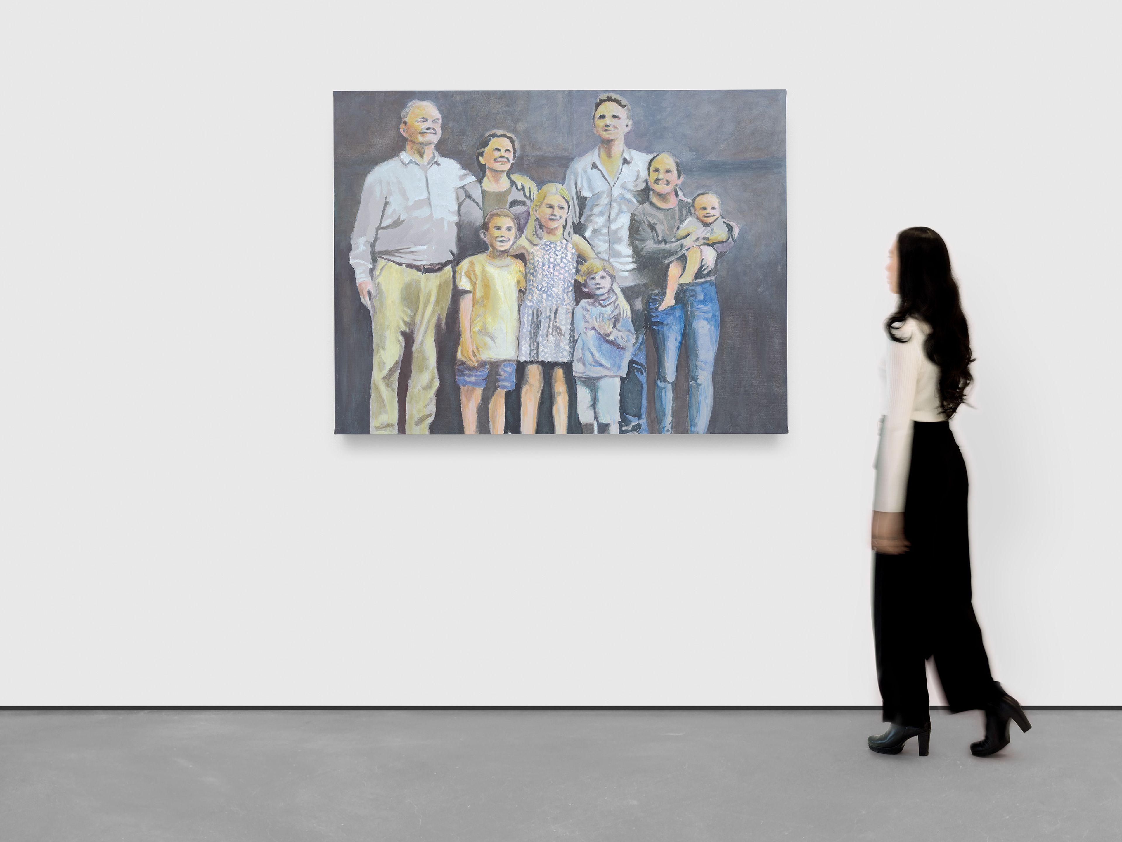 A painting by Luc Tuymans, titled The Family, dated 2025.