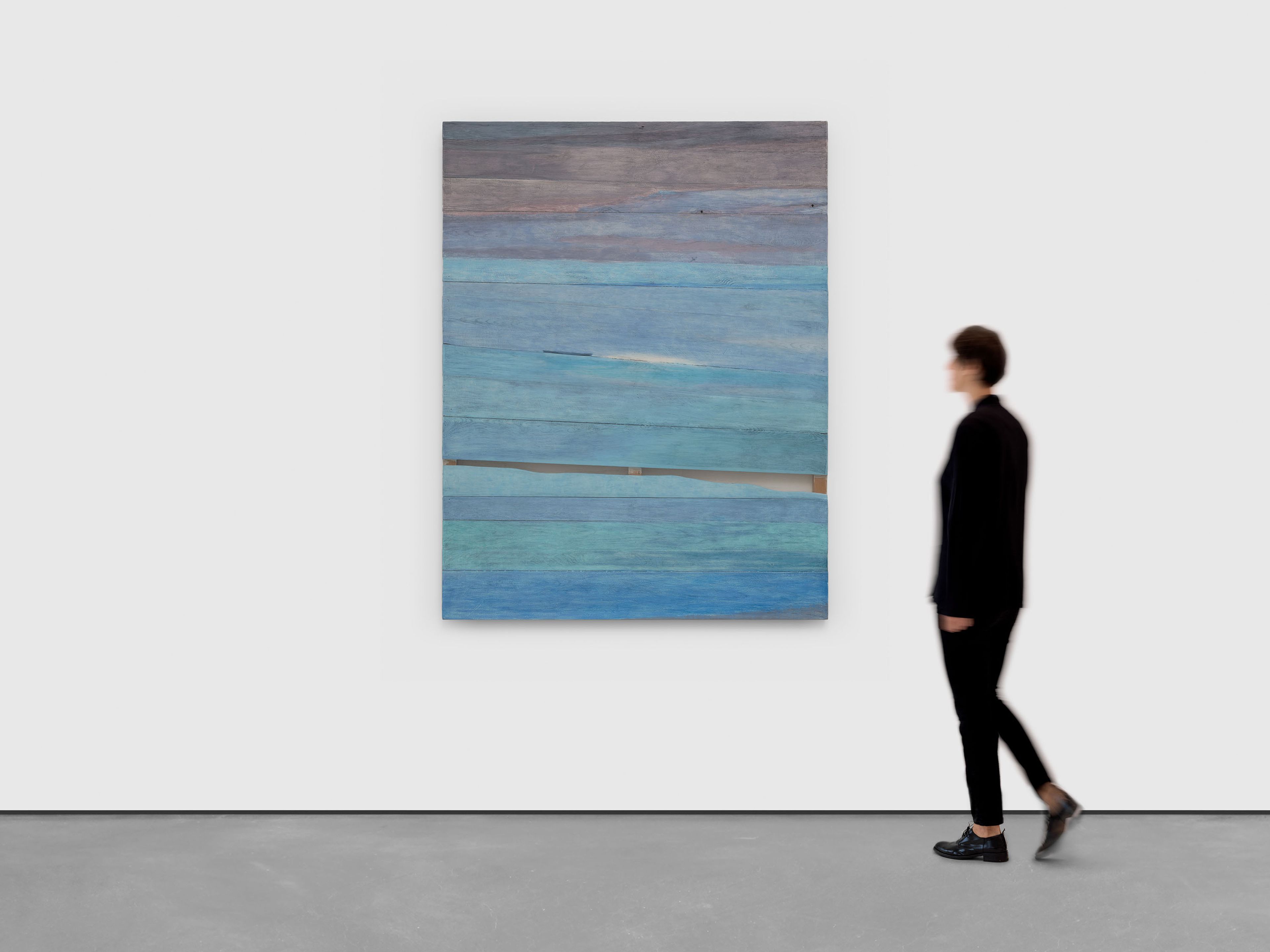 A painting by Hu Xiaoyuan, titled Wood / Time Branch VI, dated 2025.