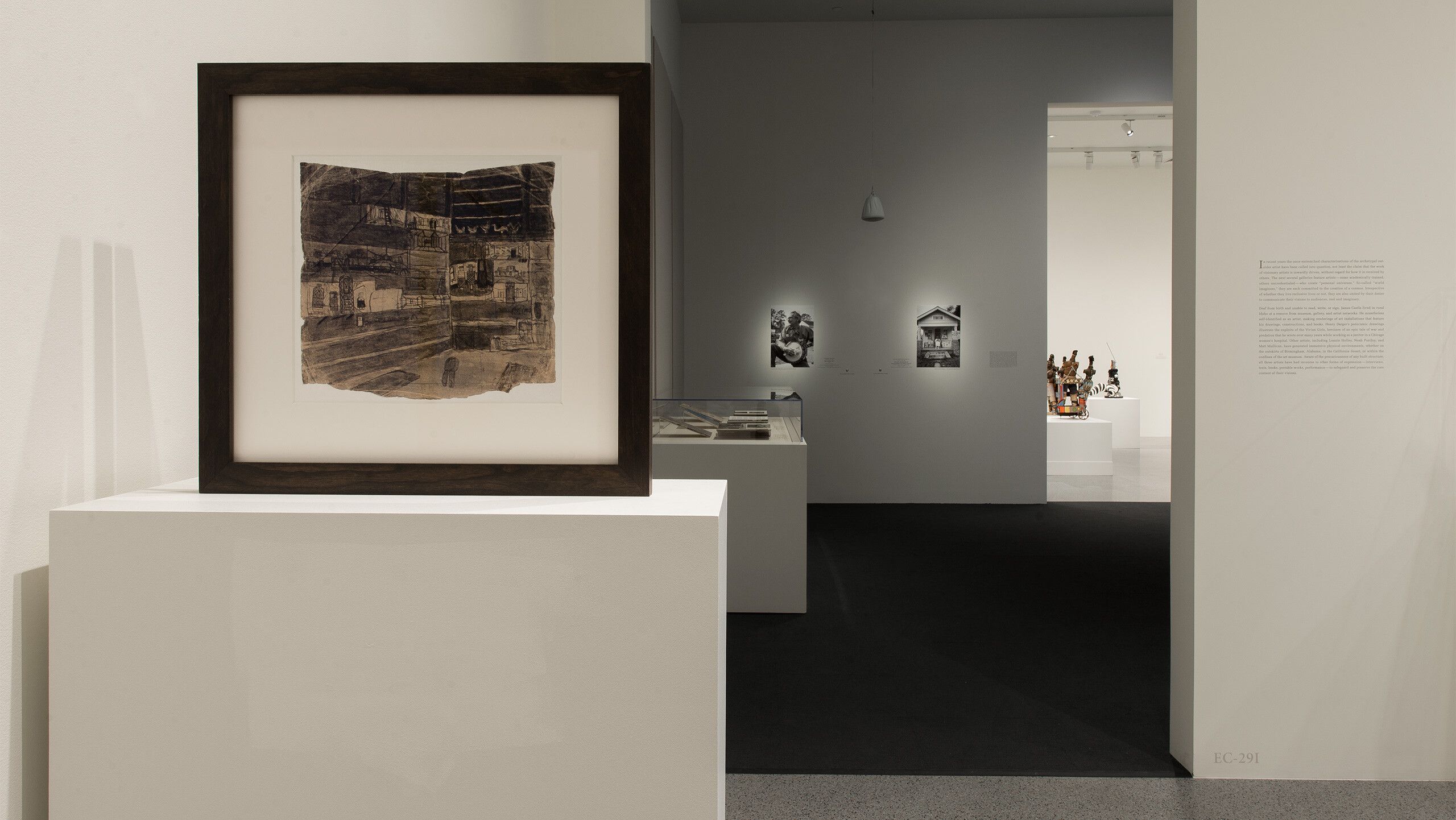 An installation view of Outliers and American Vanguard Art at the National Gallery 