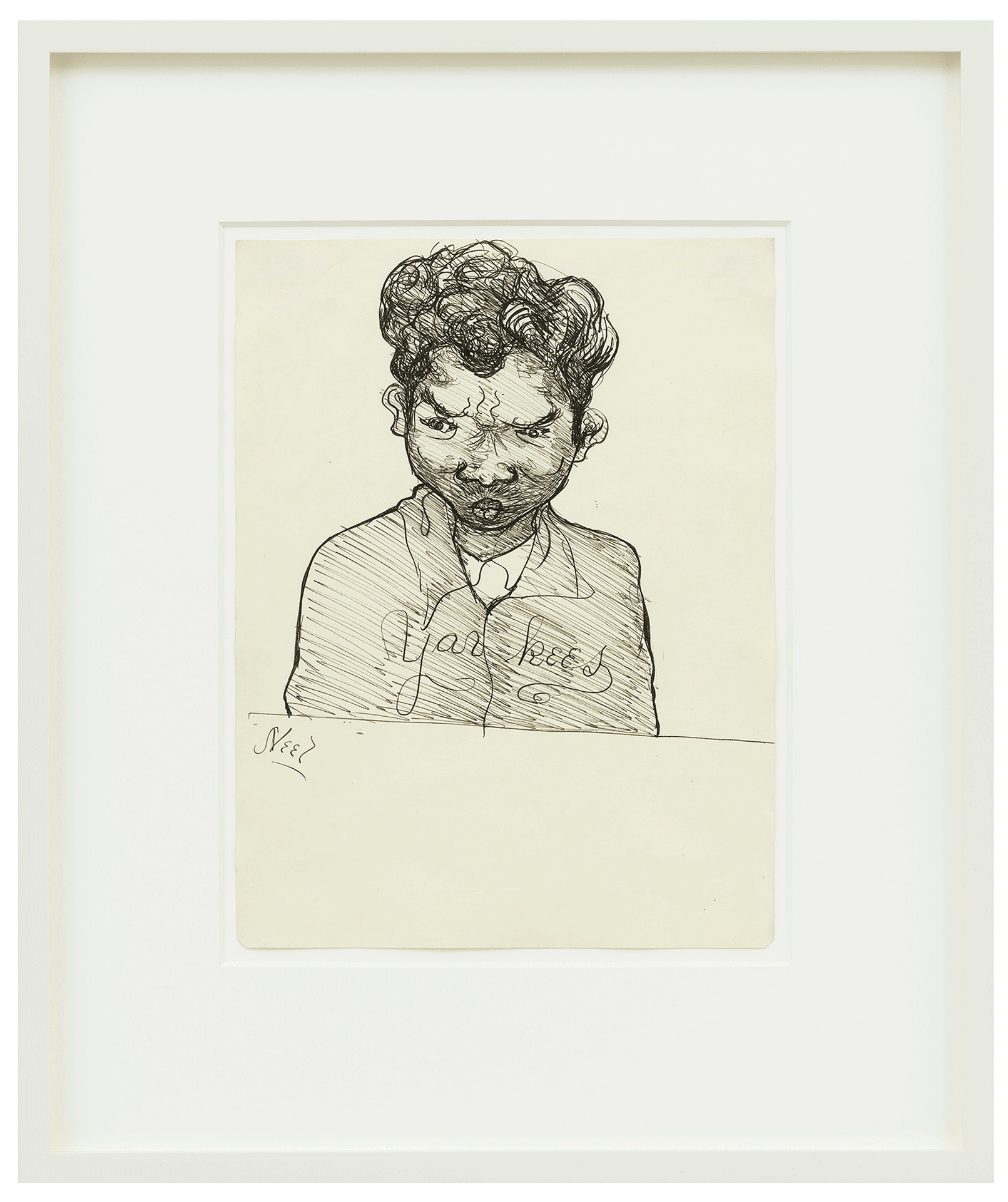 A drawing by Alice Neel, titled Georgie, dated 1950.