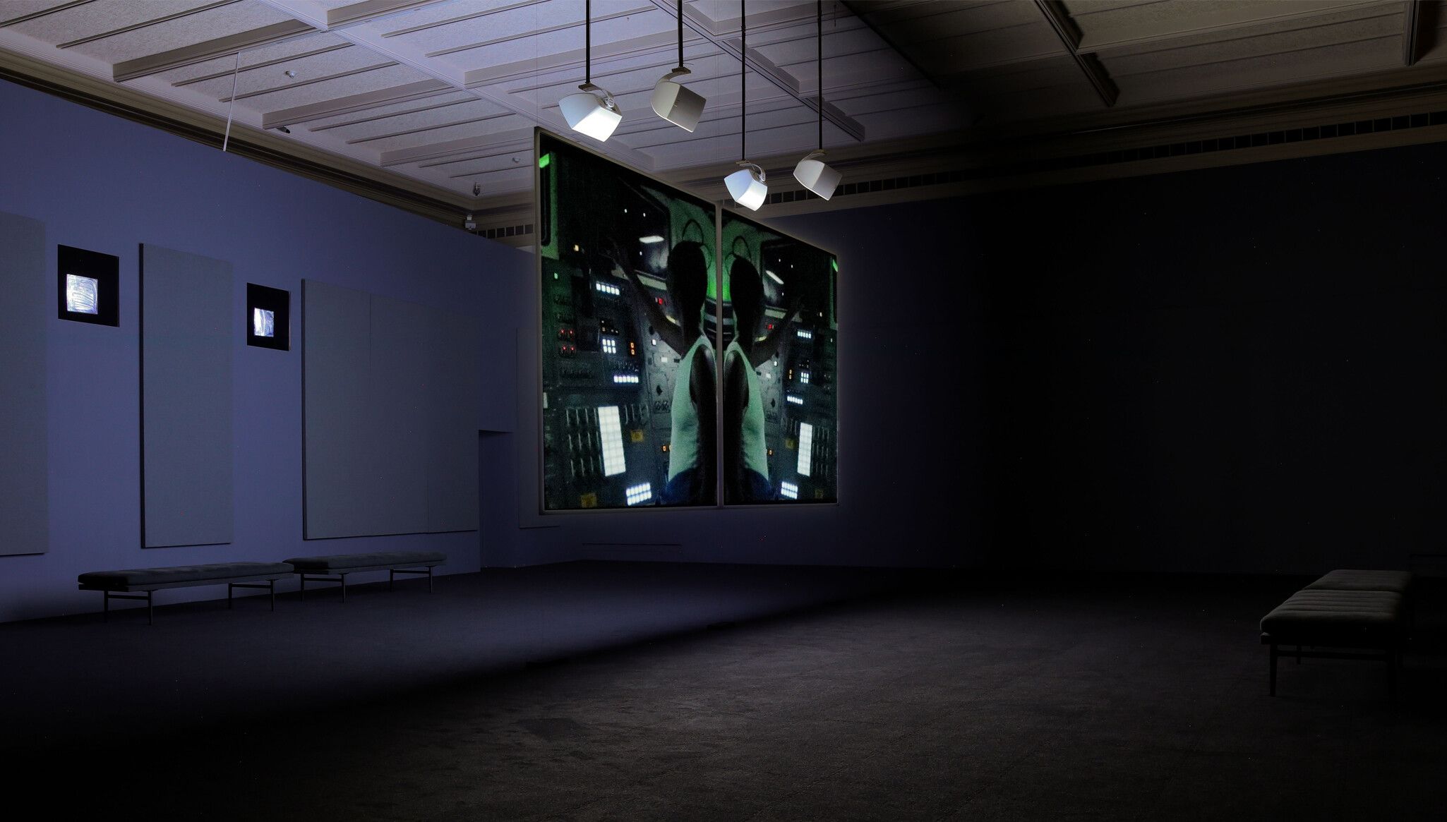 An installation view of the exhibition titled Stan Douglas: Doppelgänger, at Toledo Museum of Art, Ohio, 2021–2022