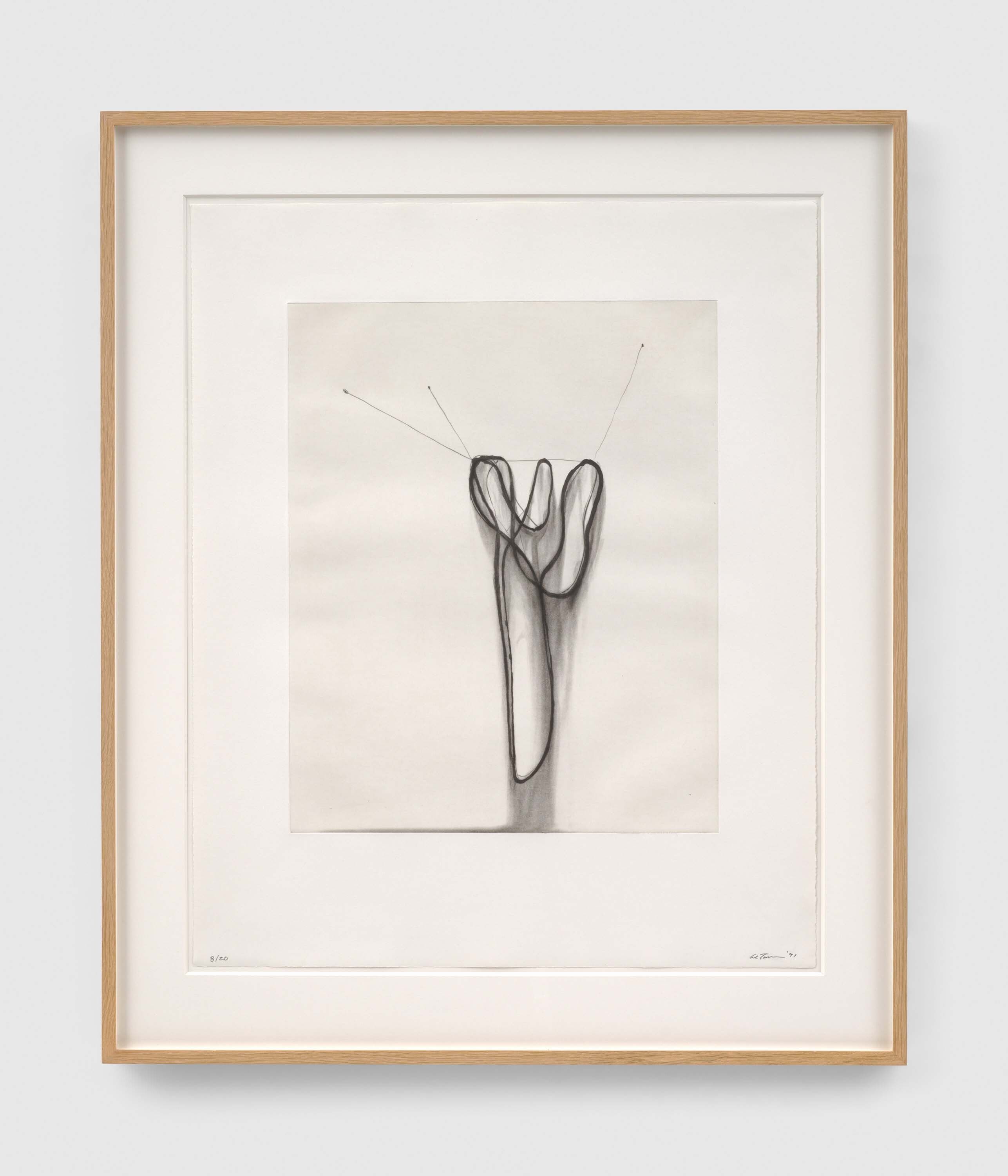 A print by Al Taylor, titled Hanging Puddles II, dated 1991.