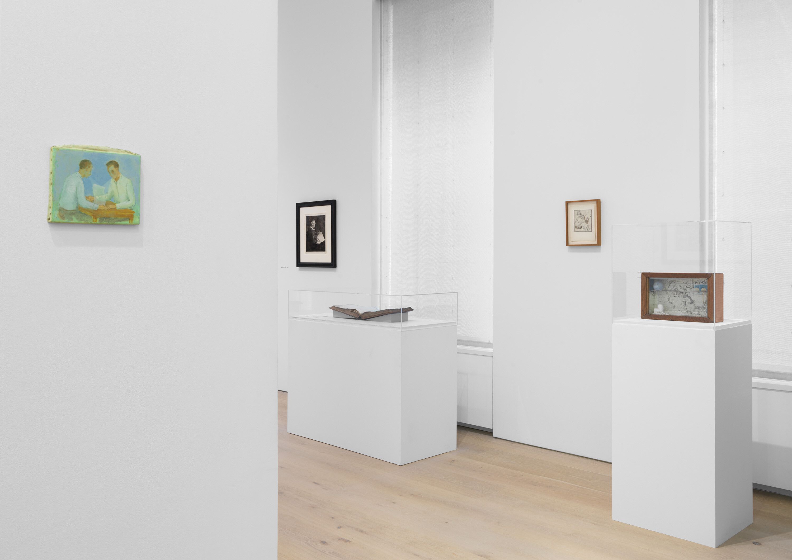 Installation view of the exhibition, Seen in the Mirror: Things from the Cartin Collection, at David Zwirner in New York, dated 2021.