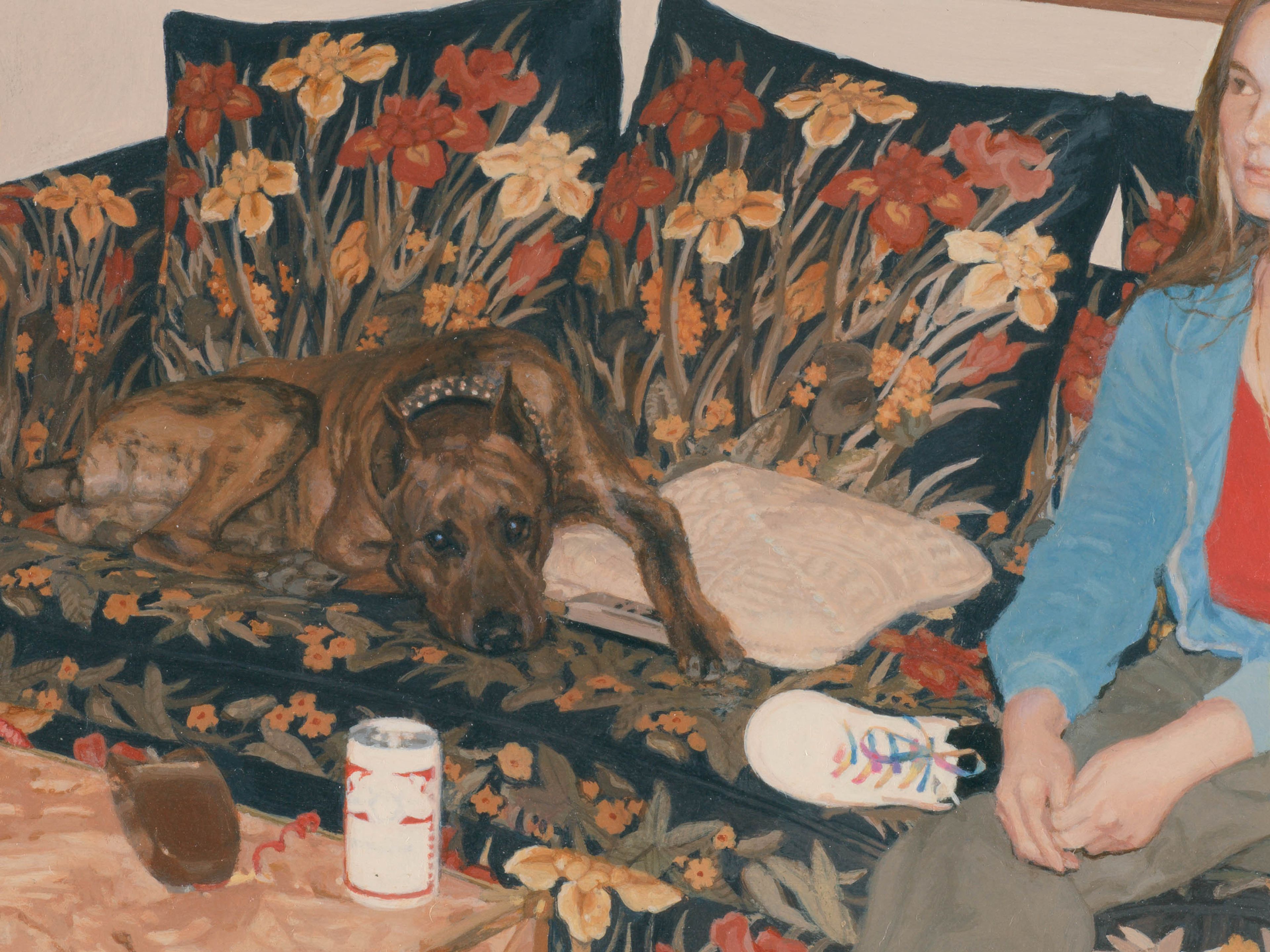 A detail from a painting by Elisheva Biernoff, titled Conversation, dated 2014-2015.