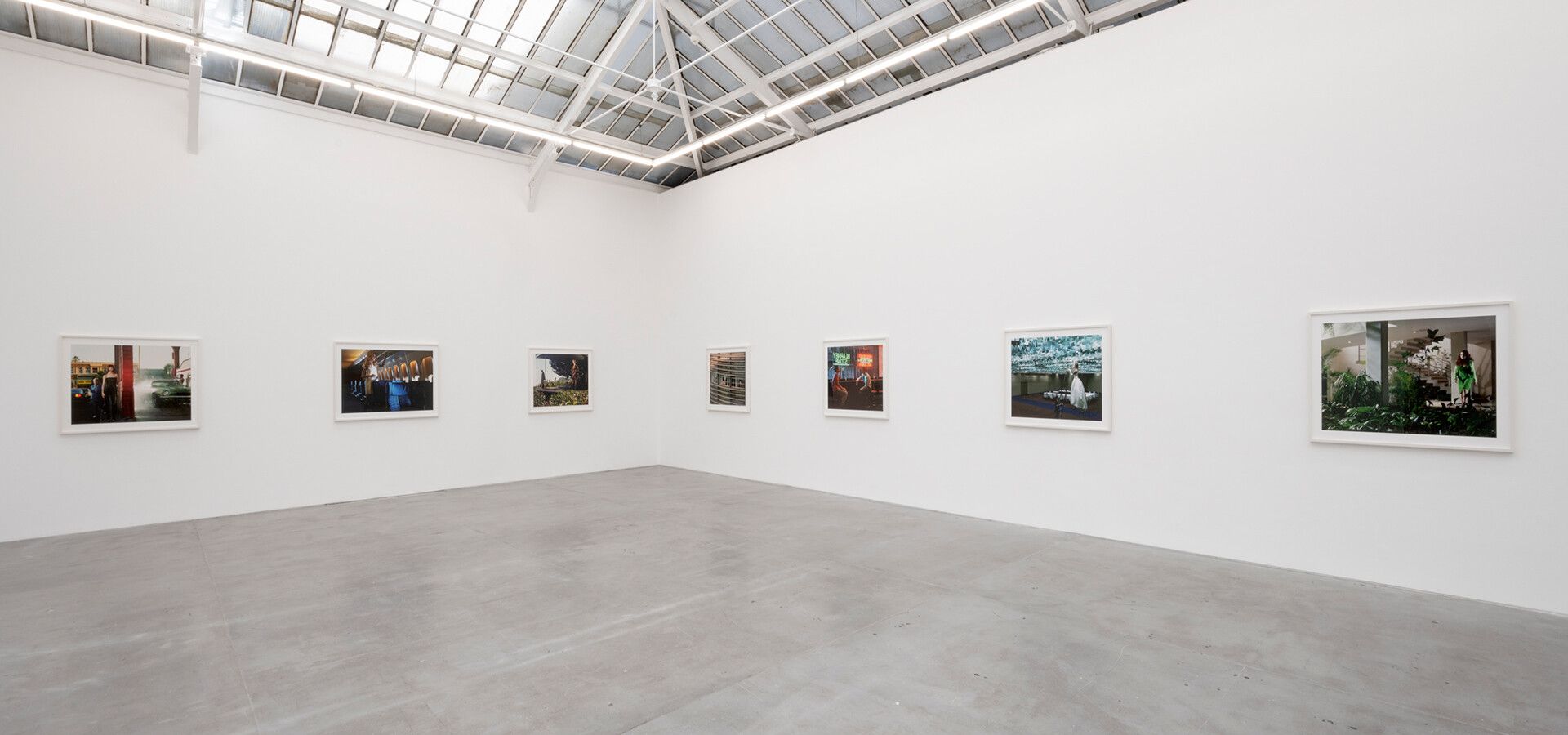 Installation view of the exhibition titled Philip-Lorca diCorcia, at David Zwirner, Paris, 2020.