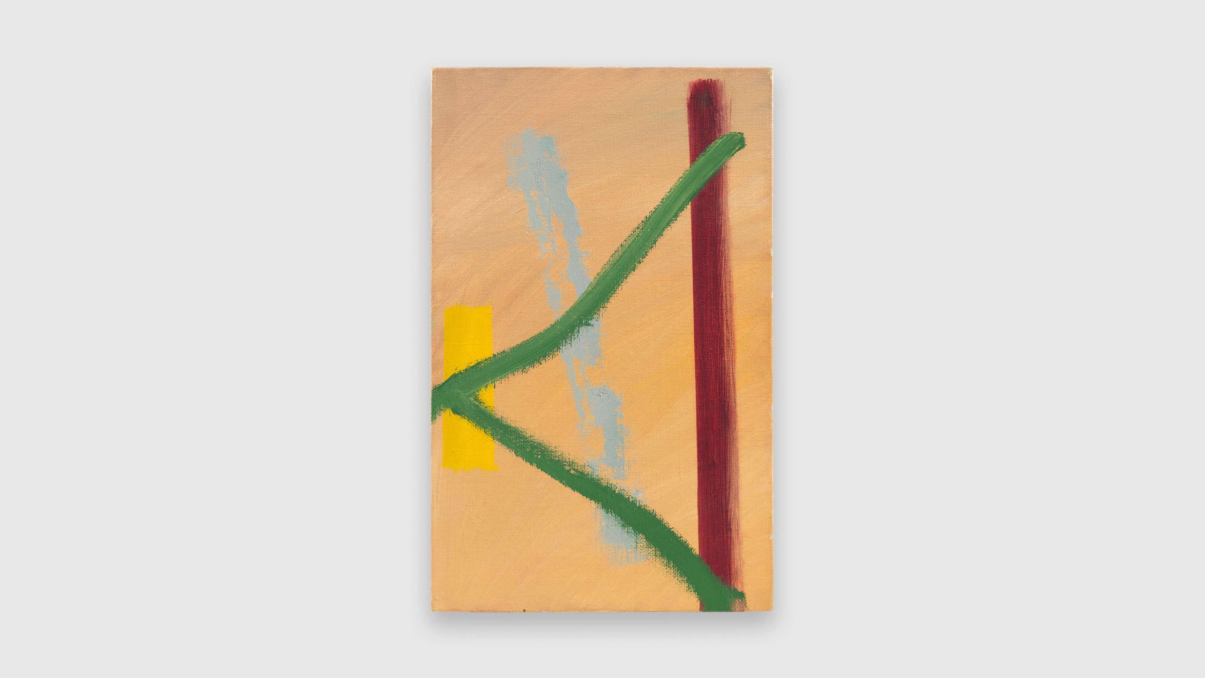 An oil painting on canvas by Raoul De Keyser, titled Streng, dated 1987.