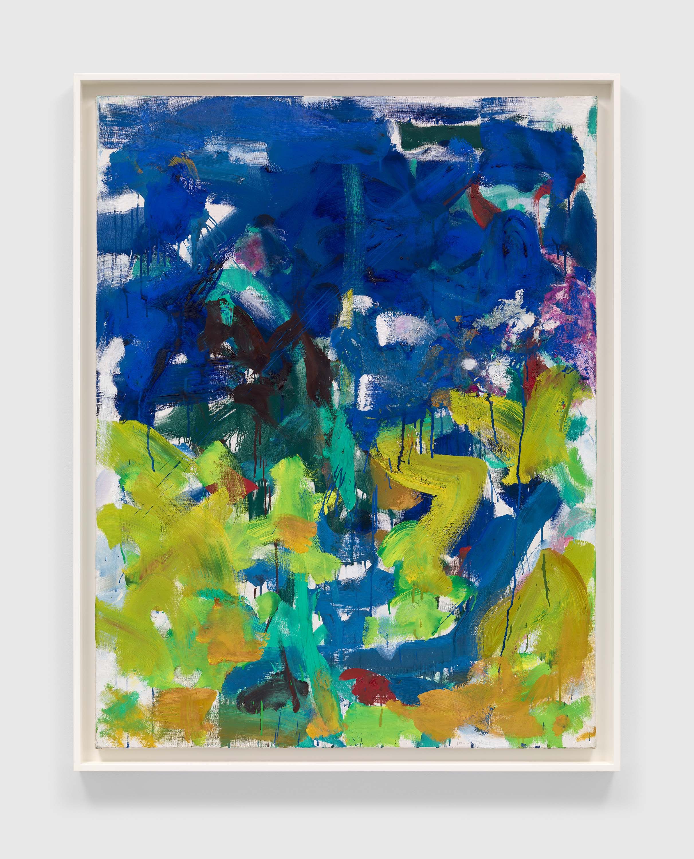 A painting by Joan Mitchell, titled Border, dated 1989.