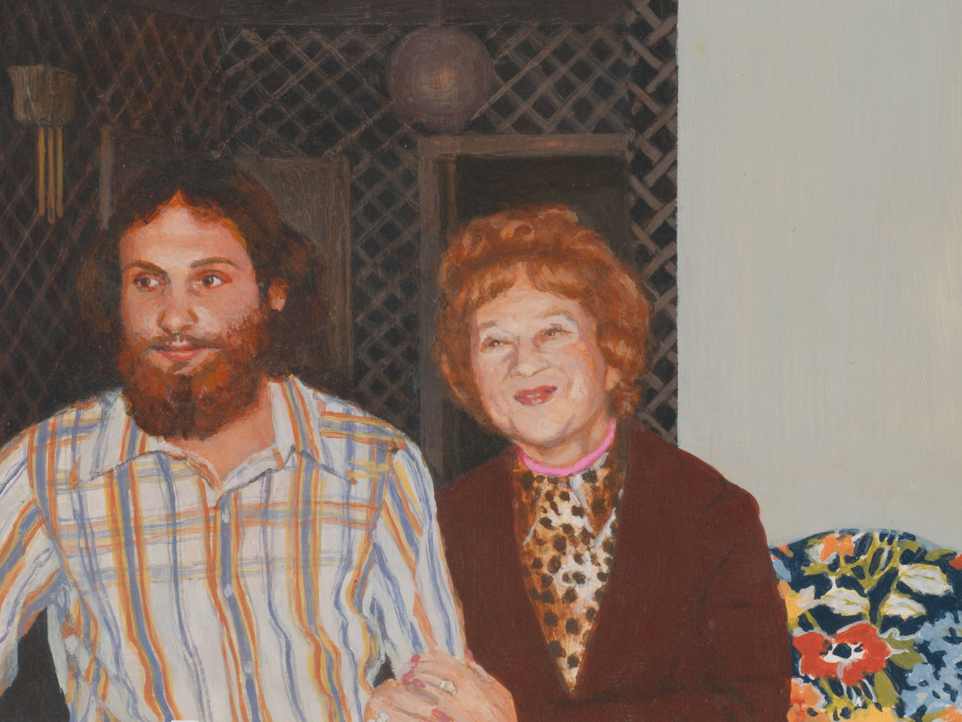 A detail from a painting by Elisheva Biernoff, titled Steven and Rose, dated 2011.