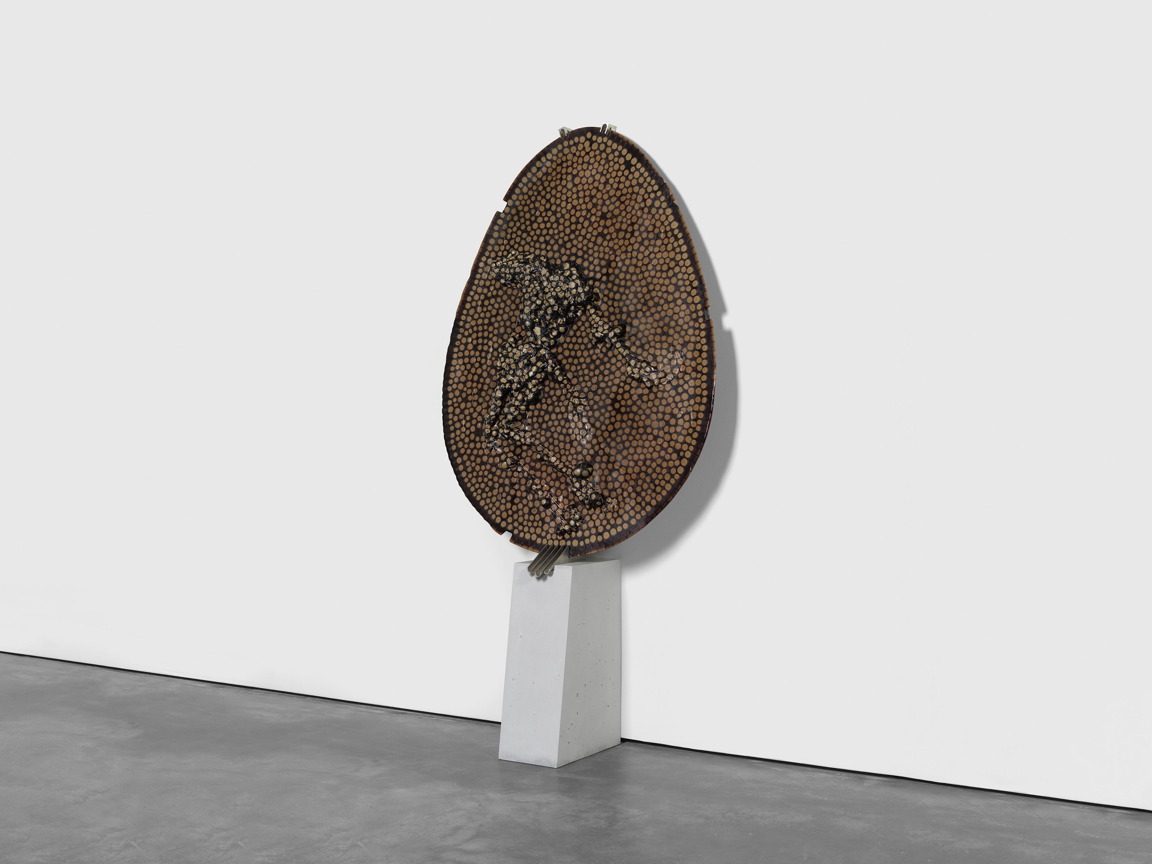 A sculpture by Andra Ursuta, titled Private Dancer (Blood Pudding), dated 2025.