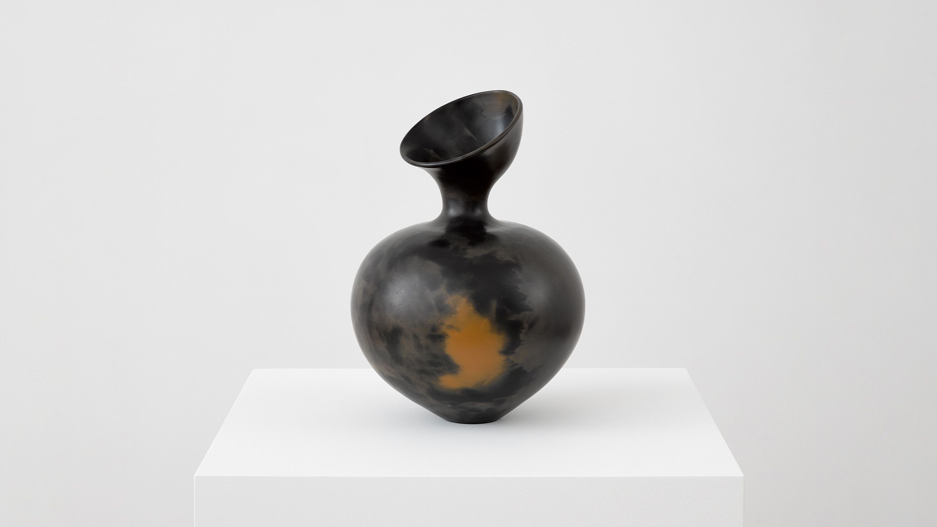 A terracotta sculpture by Magdalene Odundo, called untitled, dated 1986.