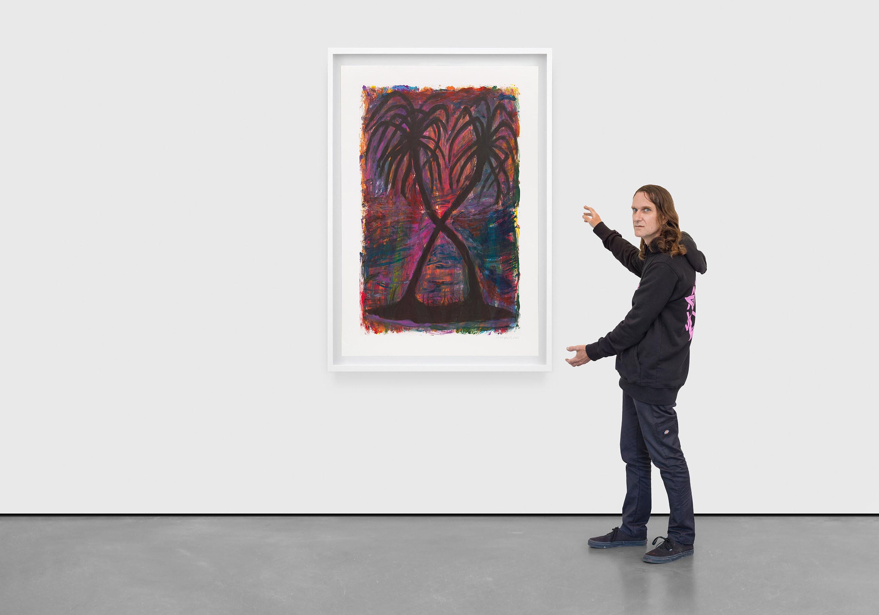An untitled print by Josh Smith, dated 2022.