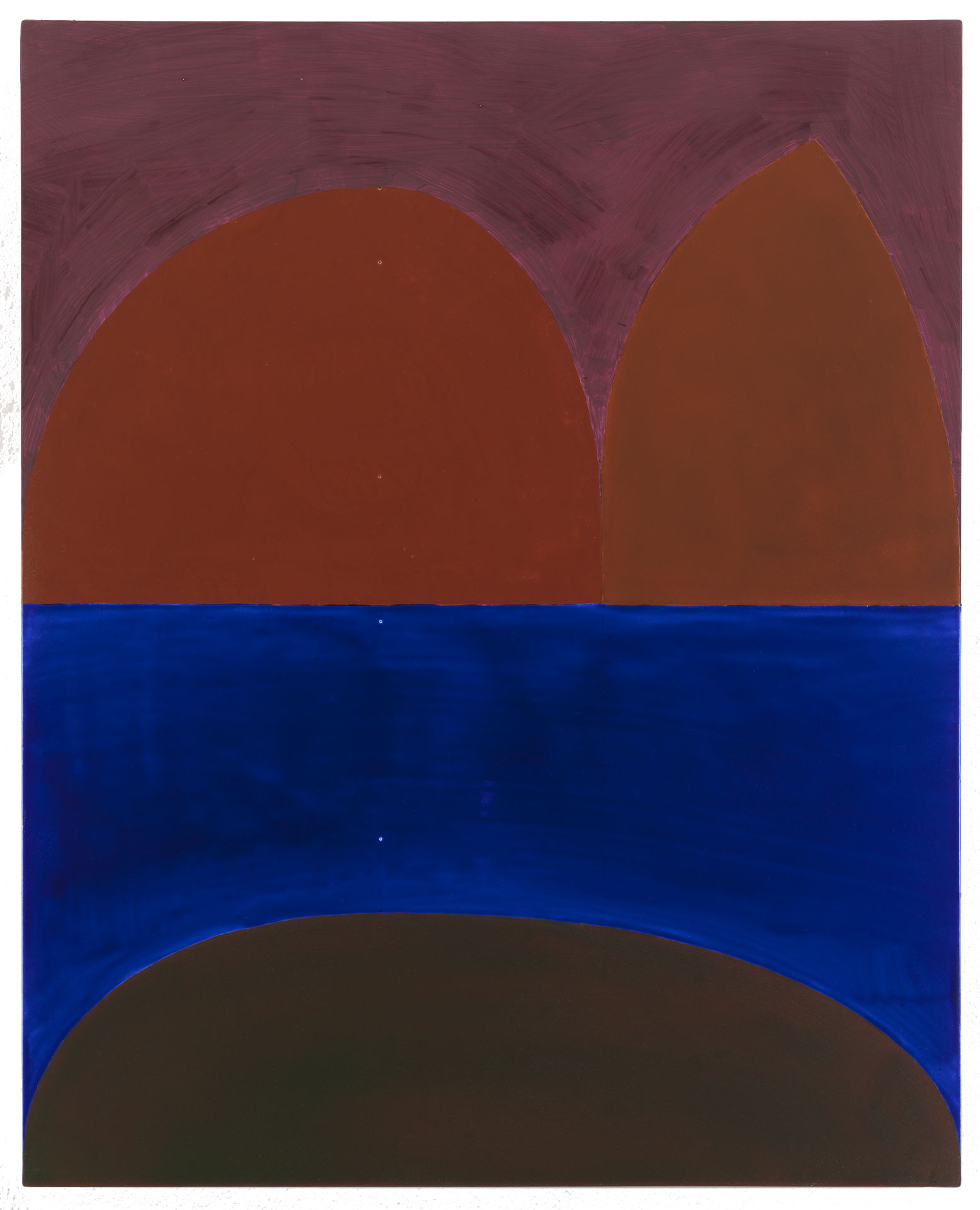 A painting by Suzan Frecon, titled cathedral series, variation 4, dated 2009.