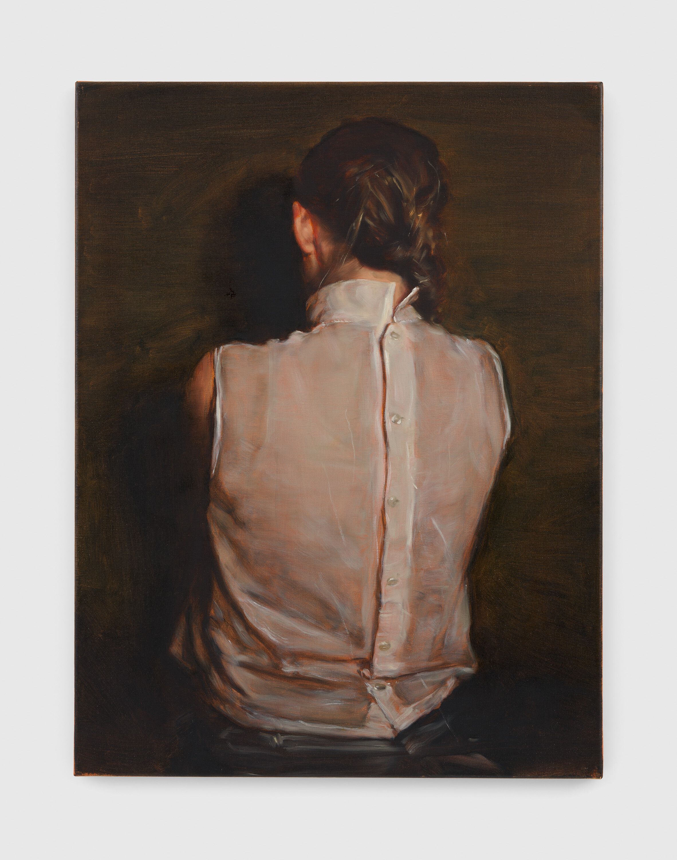 A painting by Michaël Borremans, titled The Ear (II), dated 2011.