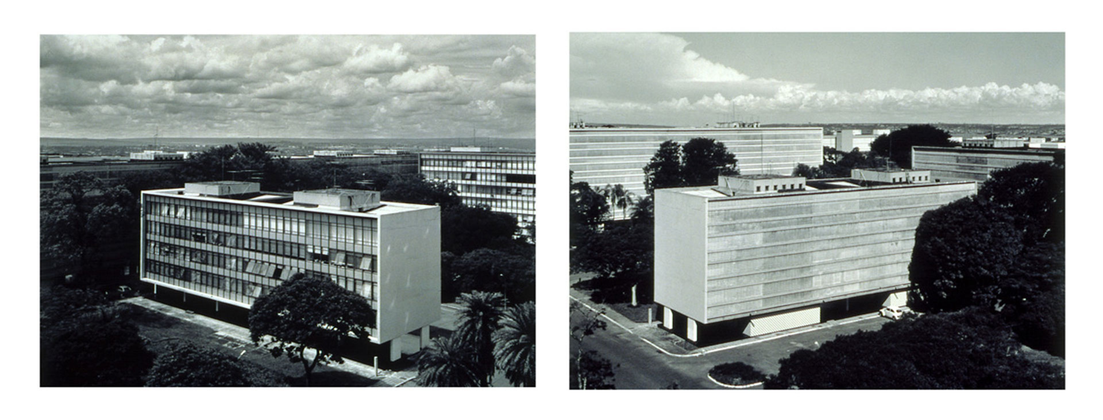 A silver gelatin print by Christopher Williams titled Super Quadra Sul 308 (NR.1 and NR.2), dated 1997.