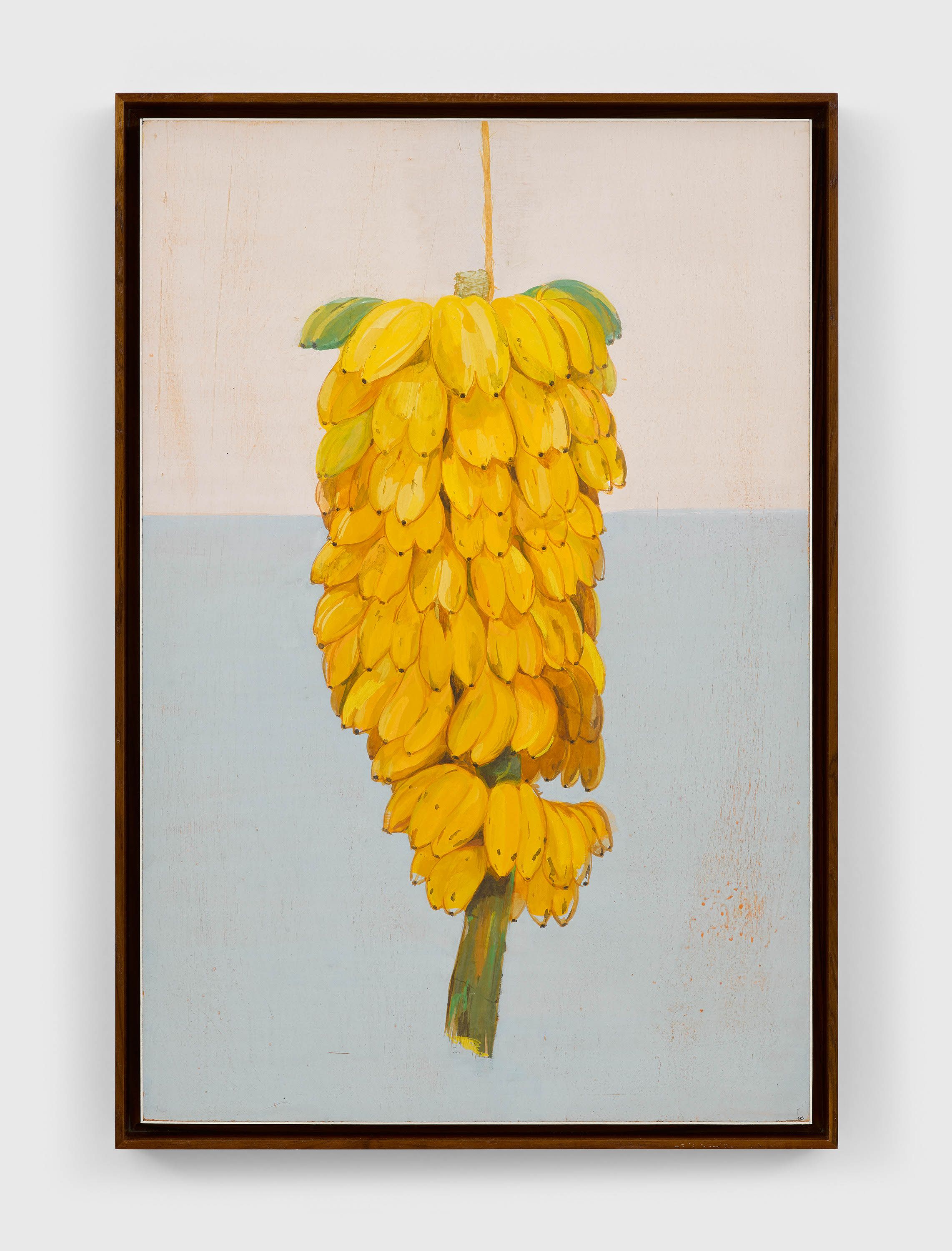 A casein on board artwork by Mahesh Baliga, titled Banana Branch, dated 2022.