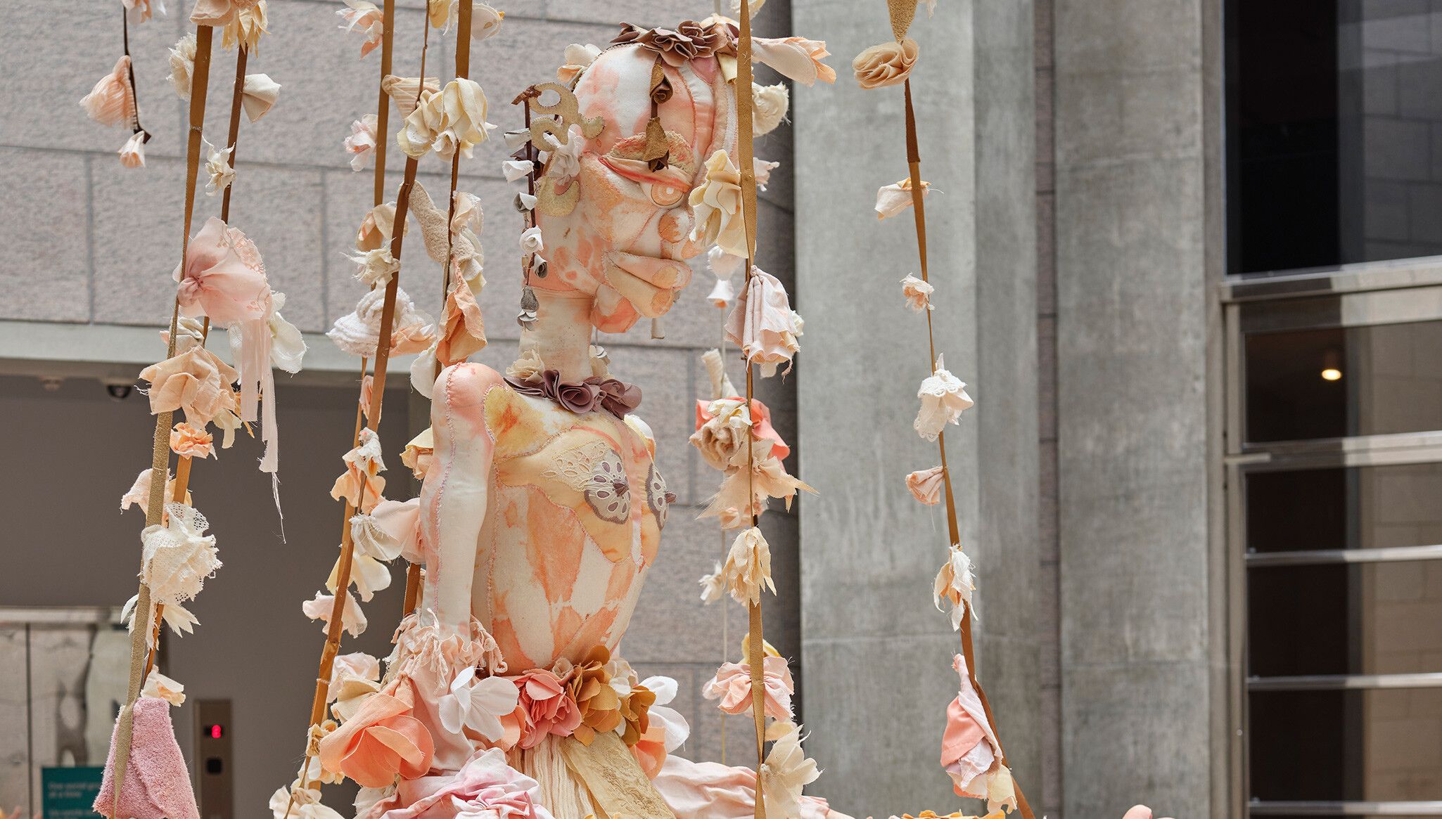 An installation view of the Tau Lewis exhibition "Symphony and Chime," at the National Gallery of Canada, Ottawa, Ontario.