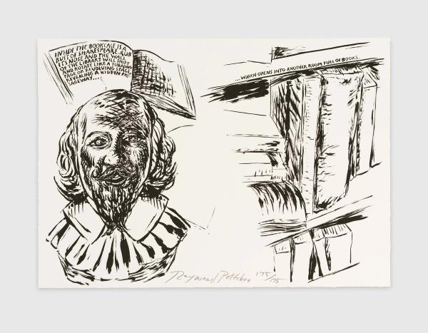Raymond Pettibon — No Title (Inside the bookcase...)