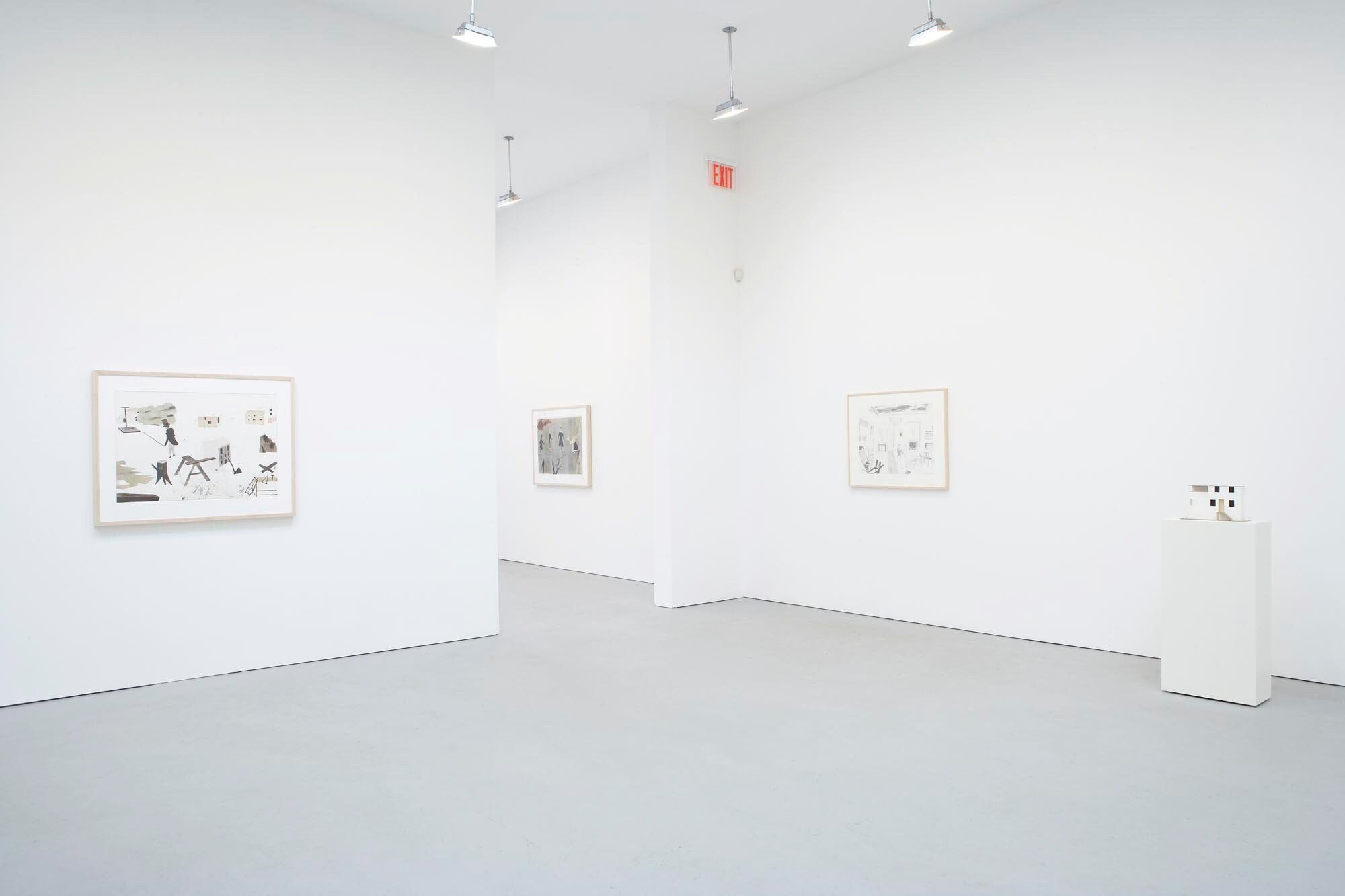 Installation view of the exhibition Jockum Nordström, at David Zwirner in New York, dated 2006.