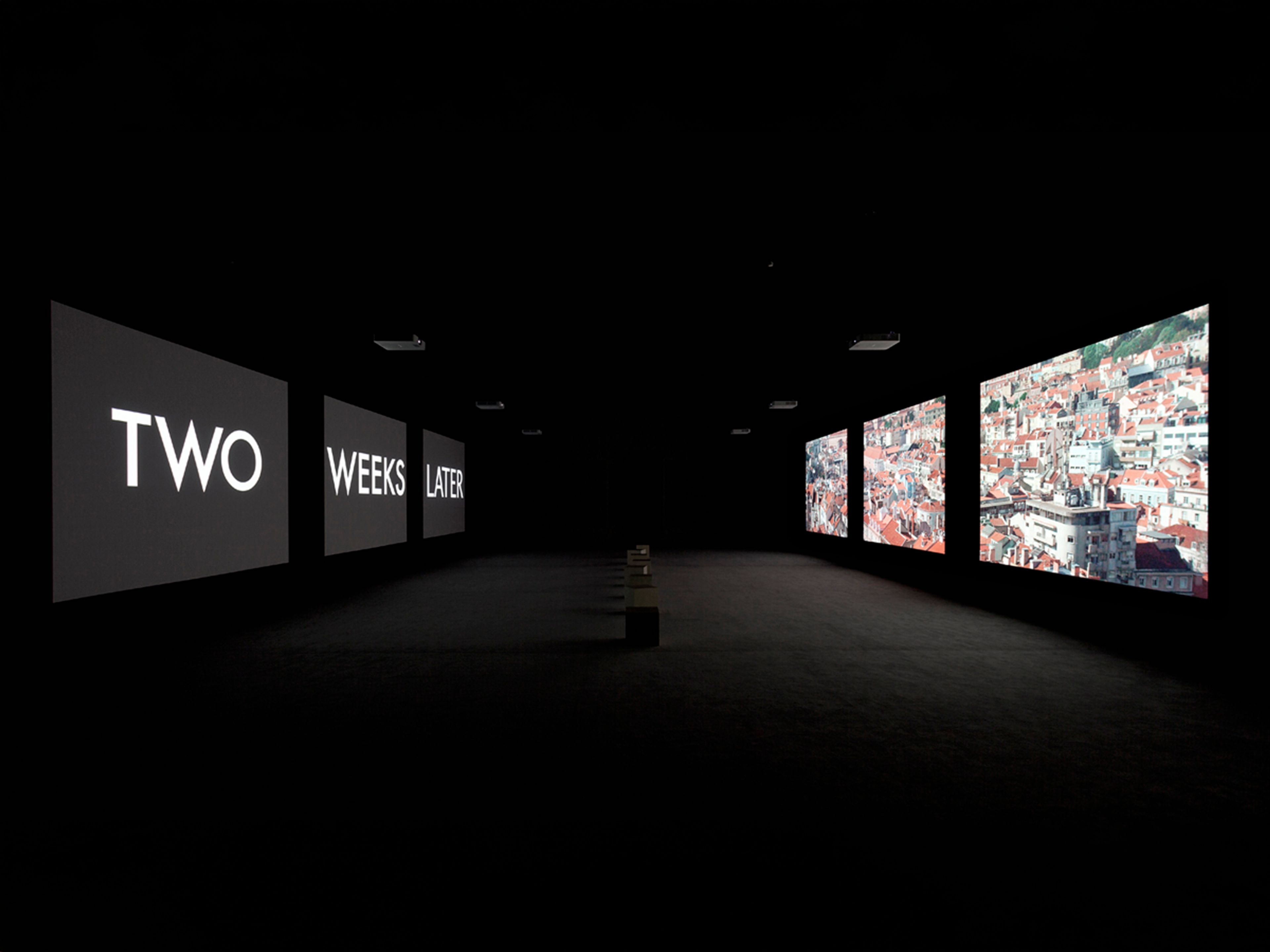 A video installation by Stan Douglas, titled The Secret Agent, dated 2015.