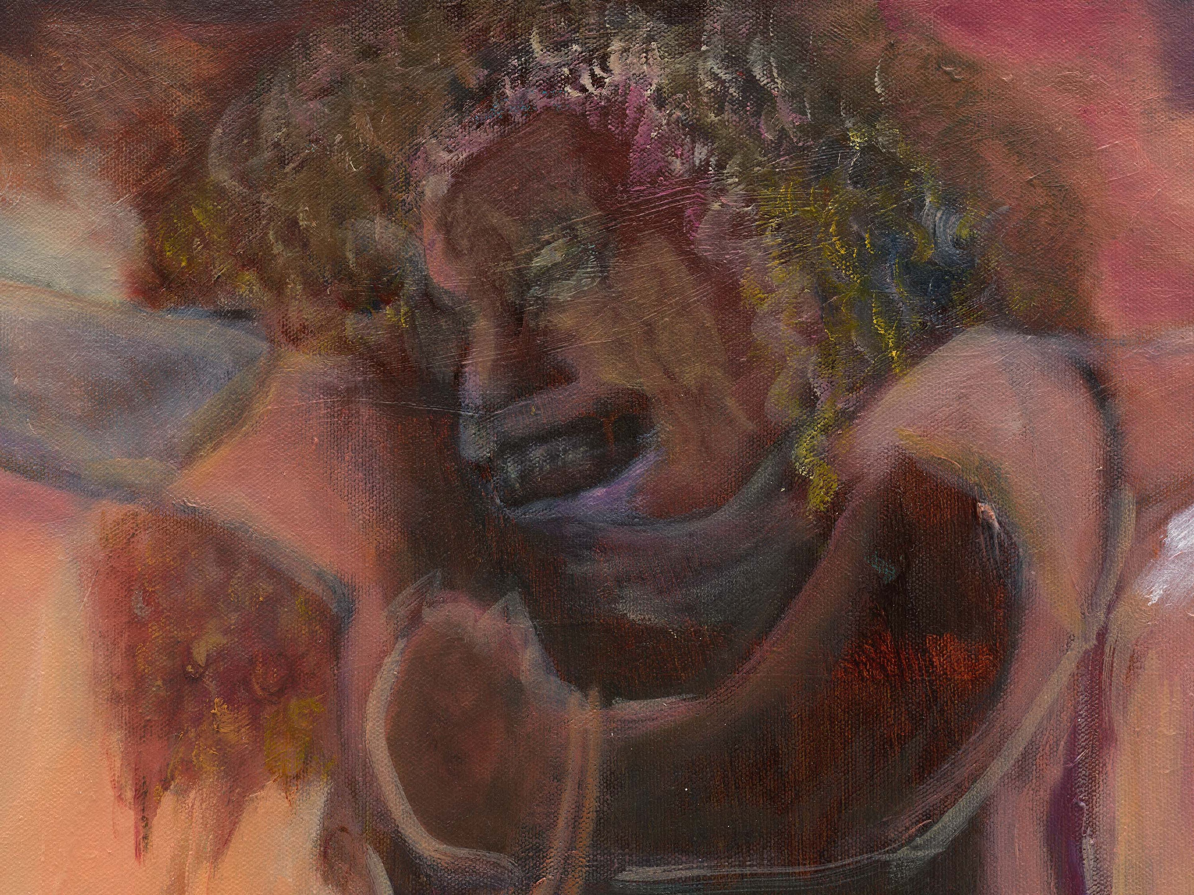 A painting by Sosa Joseph, titled Screams, dated 2025.