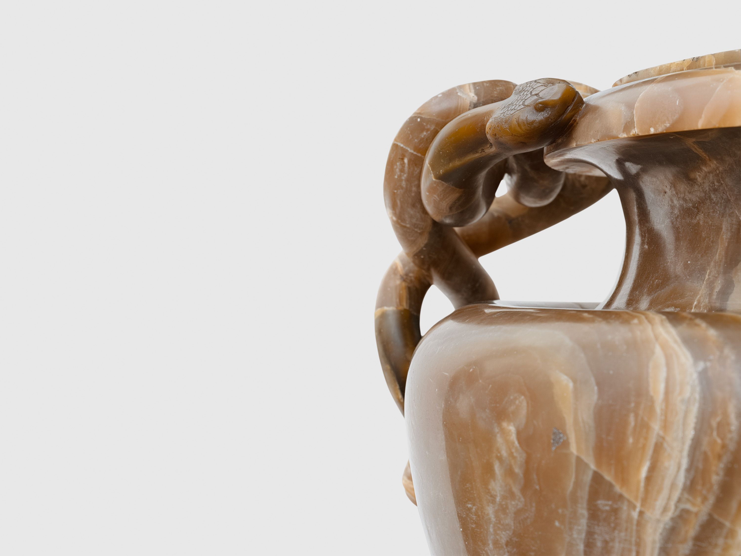 Anonymous: Vase with snake shaped handles with antique elements