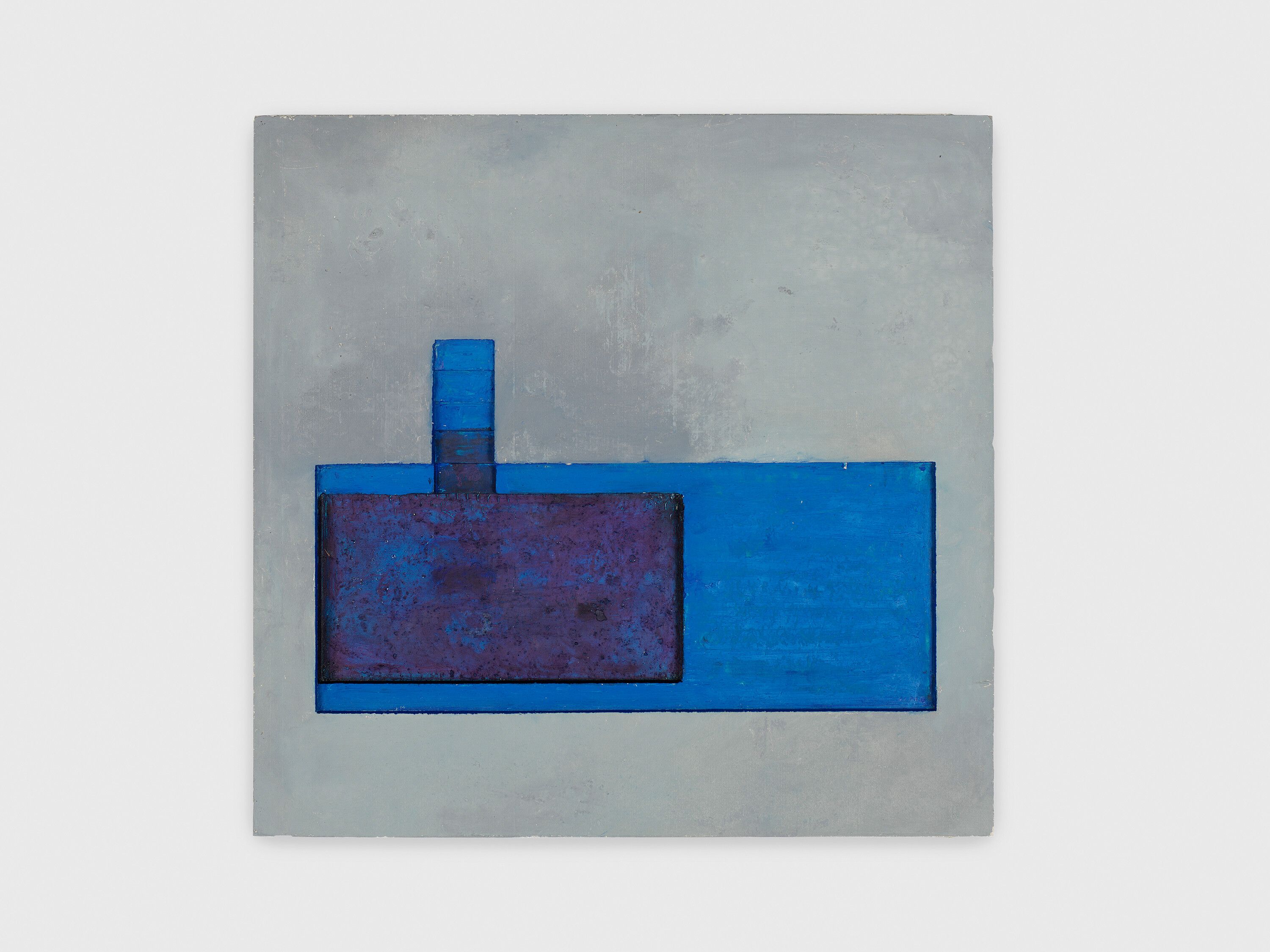 An oil stick on concrete artwork by Harold Ancart, titled Untitled, dated 2021.