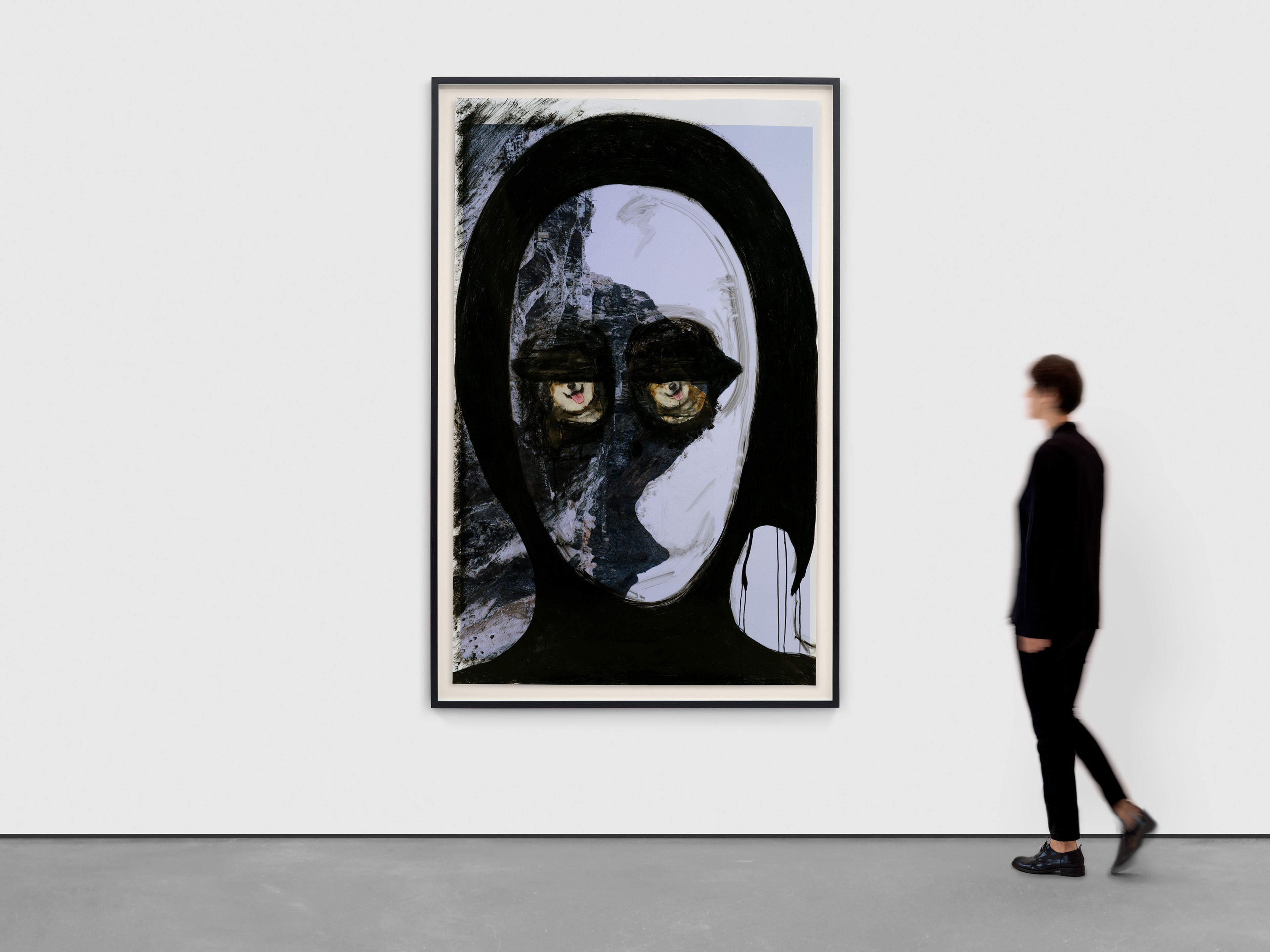 An untitled work on paper by Huma Bhabha, dated 2025.