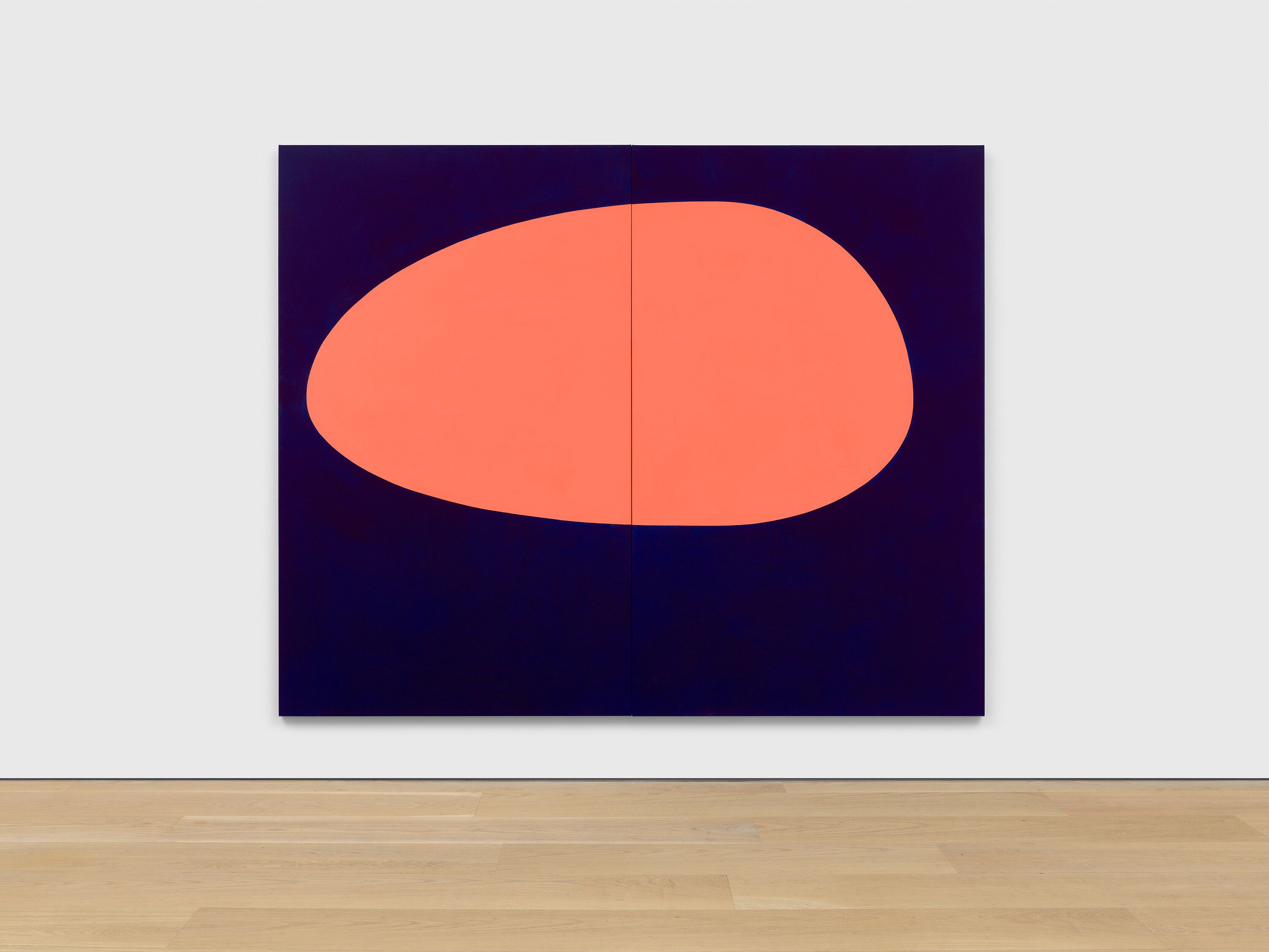 A painting by Suzan Frecon, titled hot, and dark lumiere, dated 2020.
