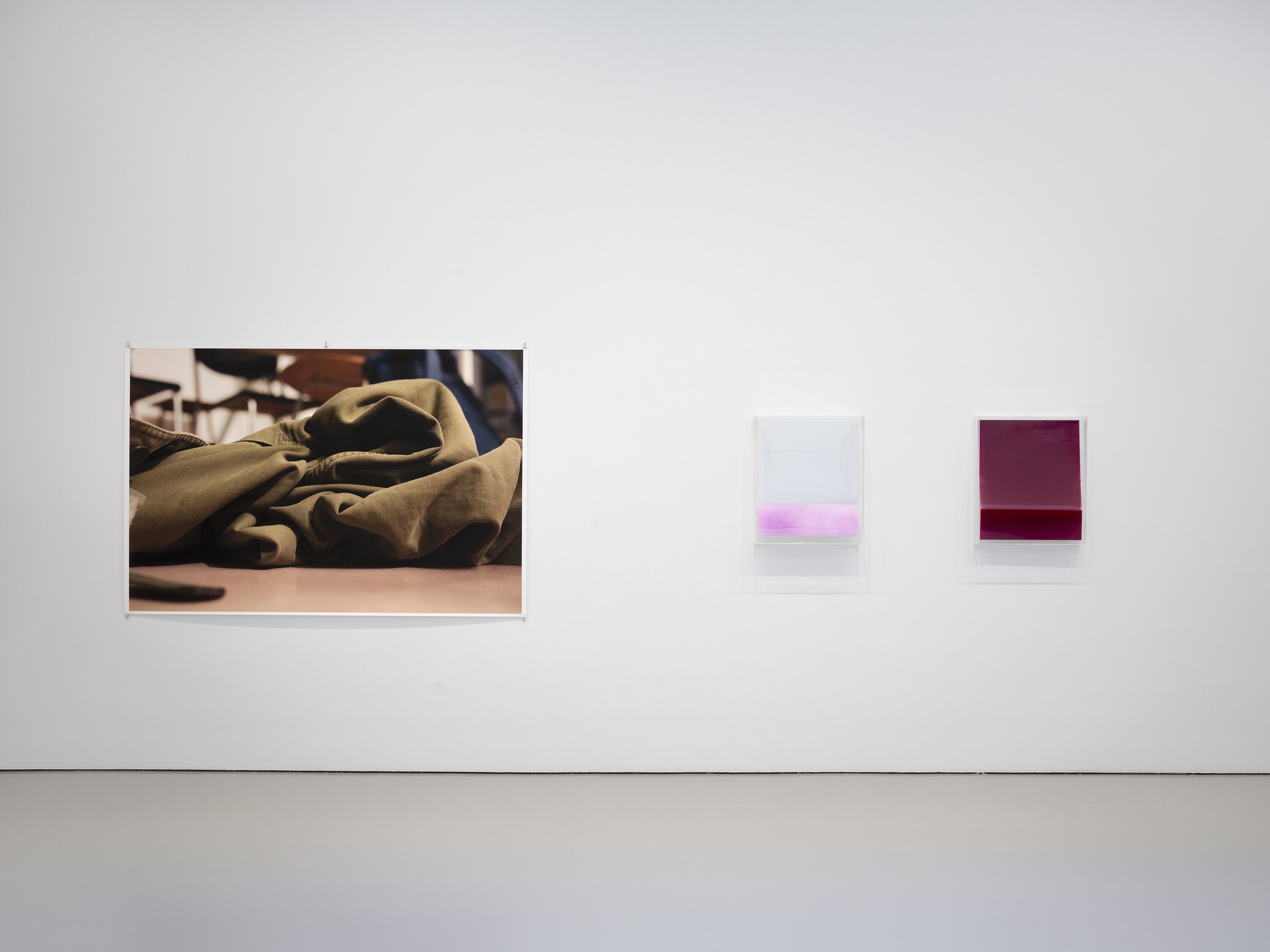 An installation view of the exhibition, Wolfgang Tillmans: Fold Me, at David Zwirner in New York, dated 2023.