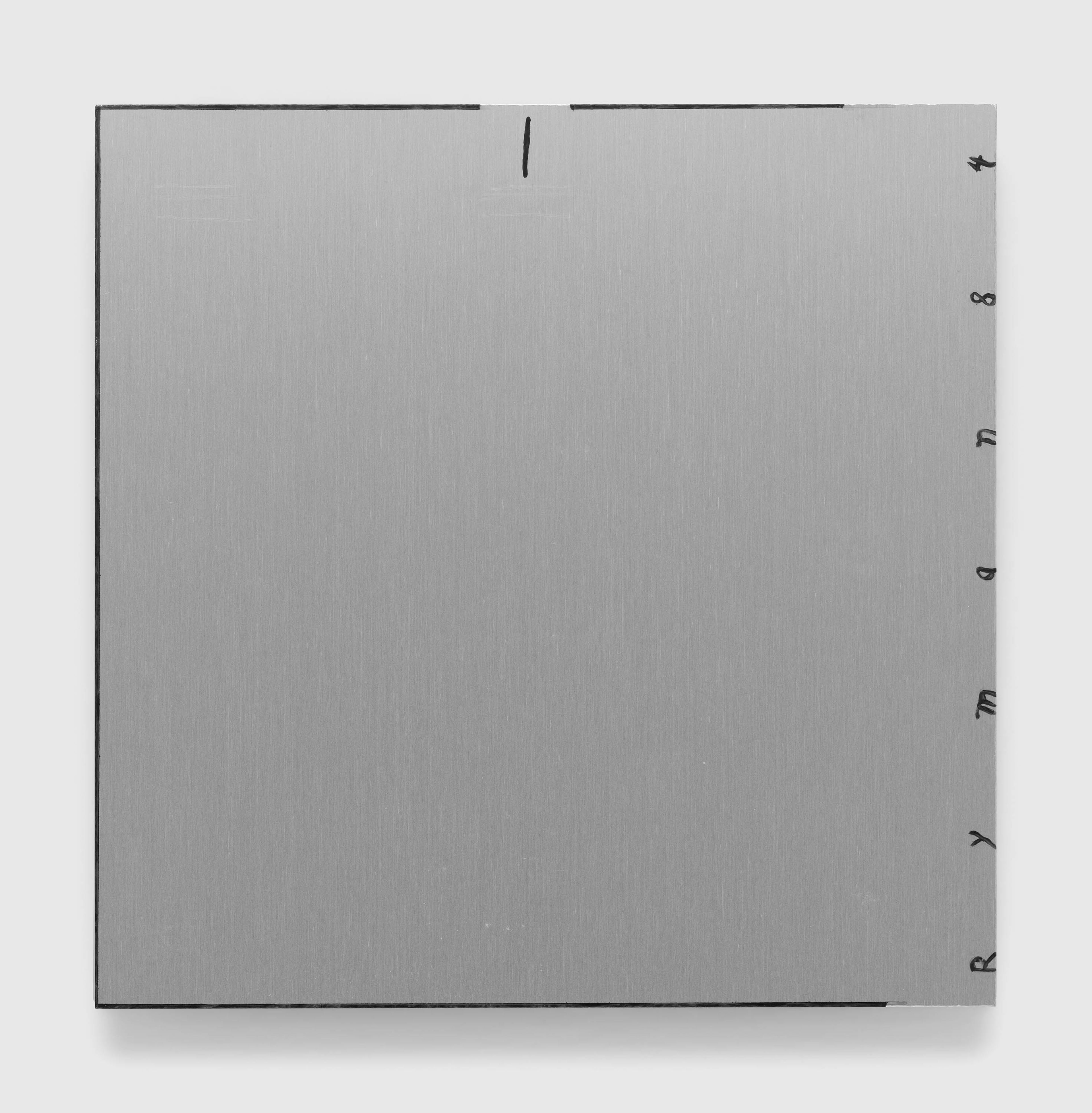 A painting by Robert Ryman, titled Spectrum V, dated 1984.
