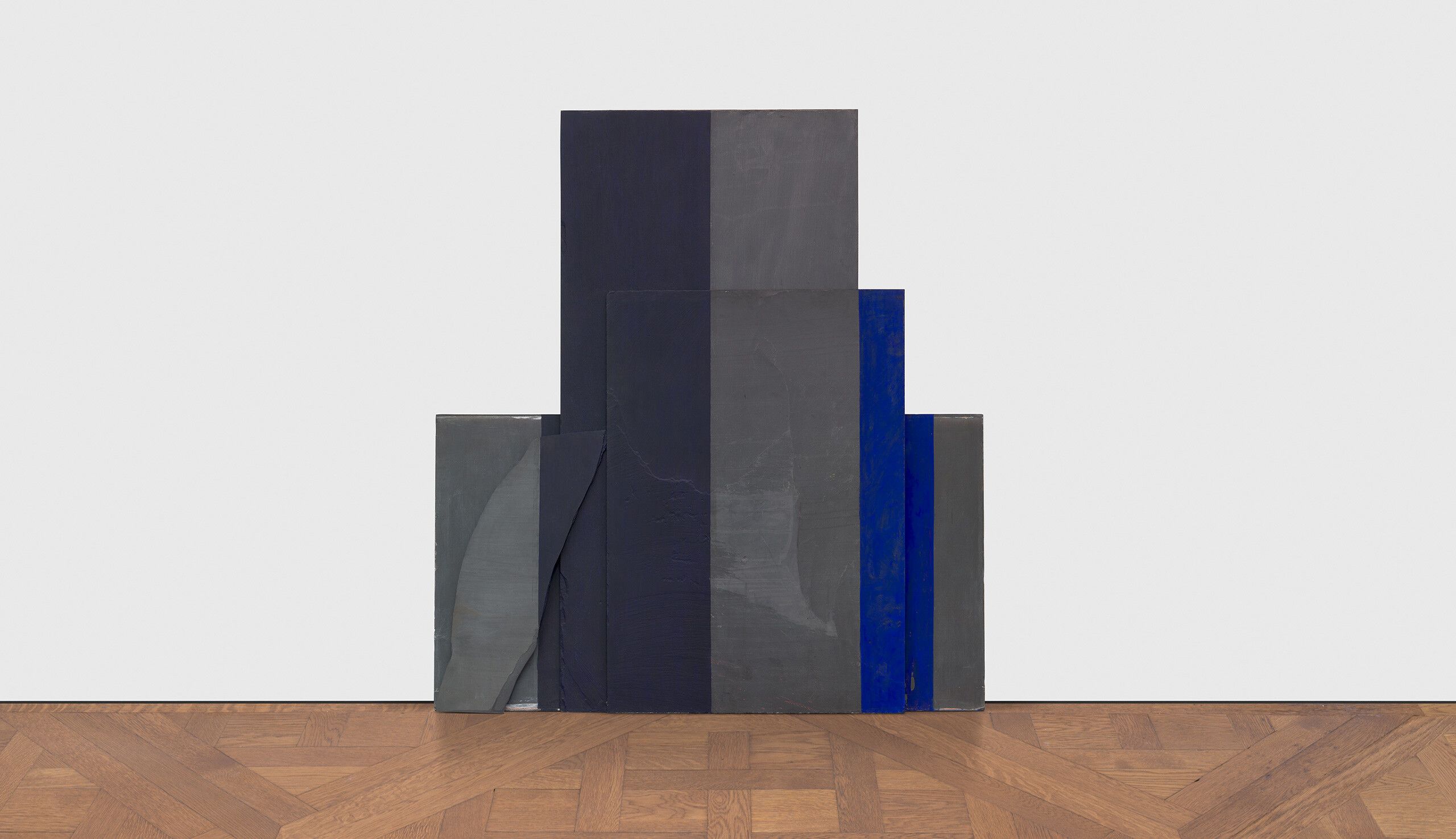 A sculpture by Merrill Wagner, titled Outerbridge Crossing, dated 1986.