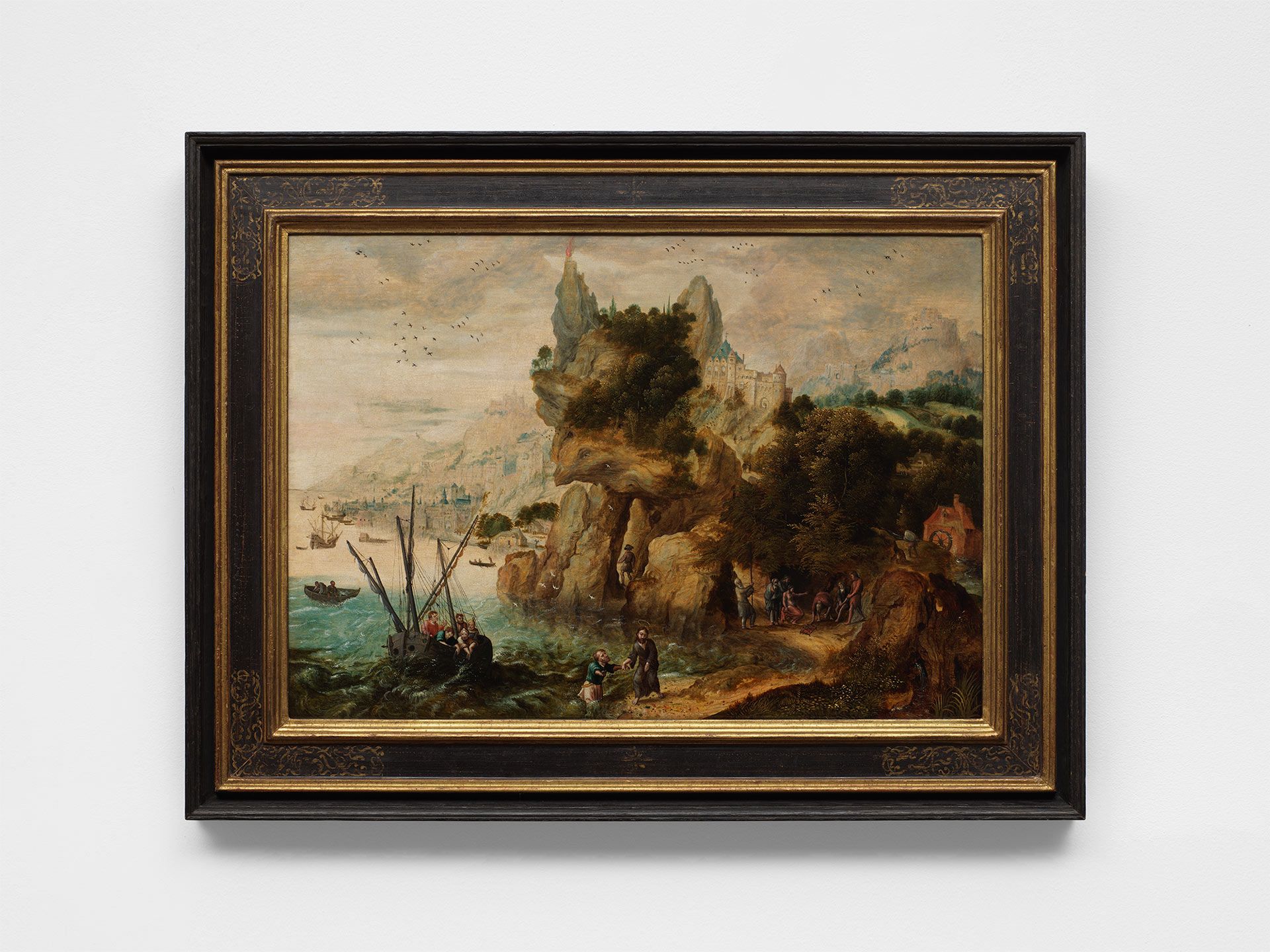 A painting by Herri met de Bles, titled Extensive Coastal Landscape with the Calling of Saint Peter, not dated.