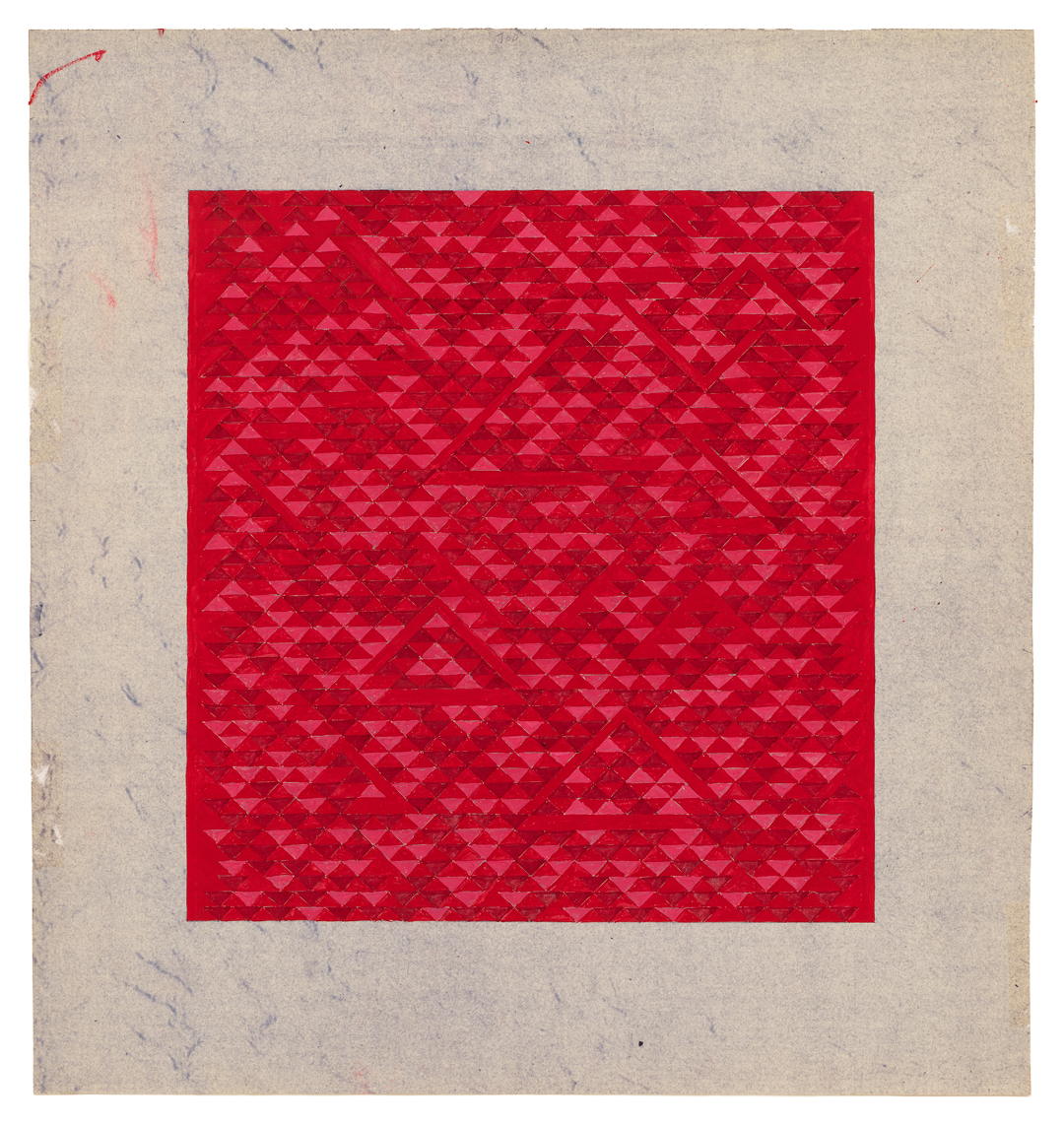 A drawing by Anni Albers, titled Study for Camino Real, dated circa 1967.