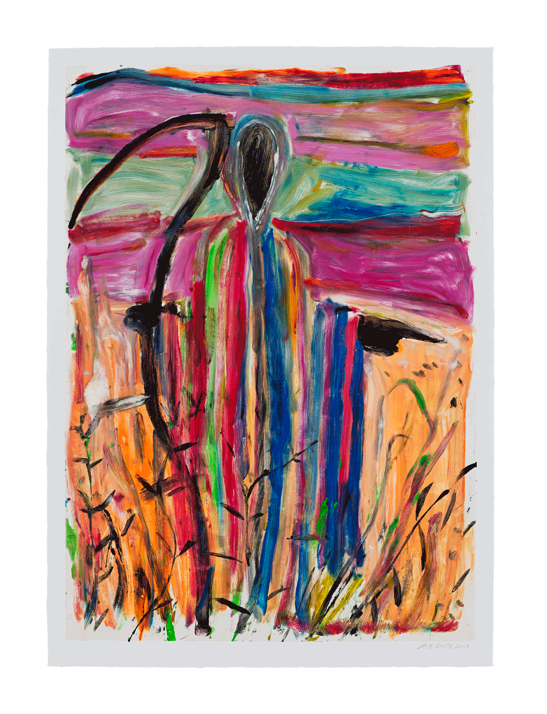 A print by Josh Smith, titled Reaper, dated 2019