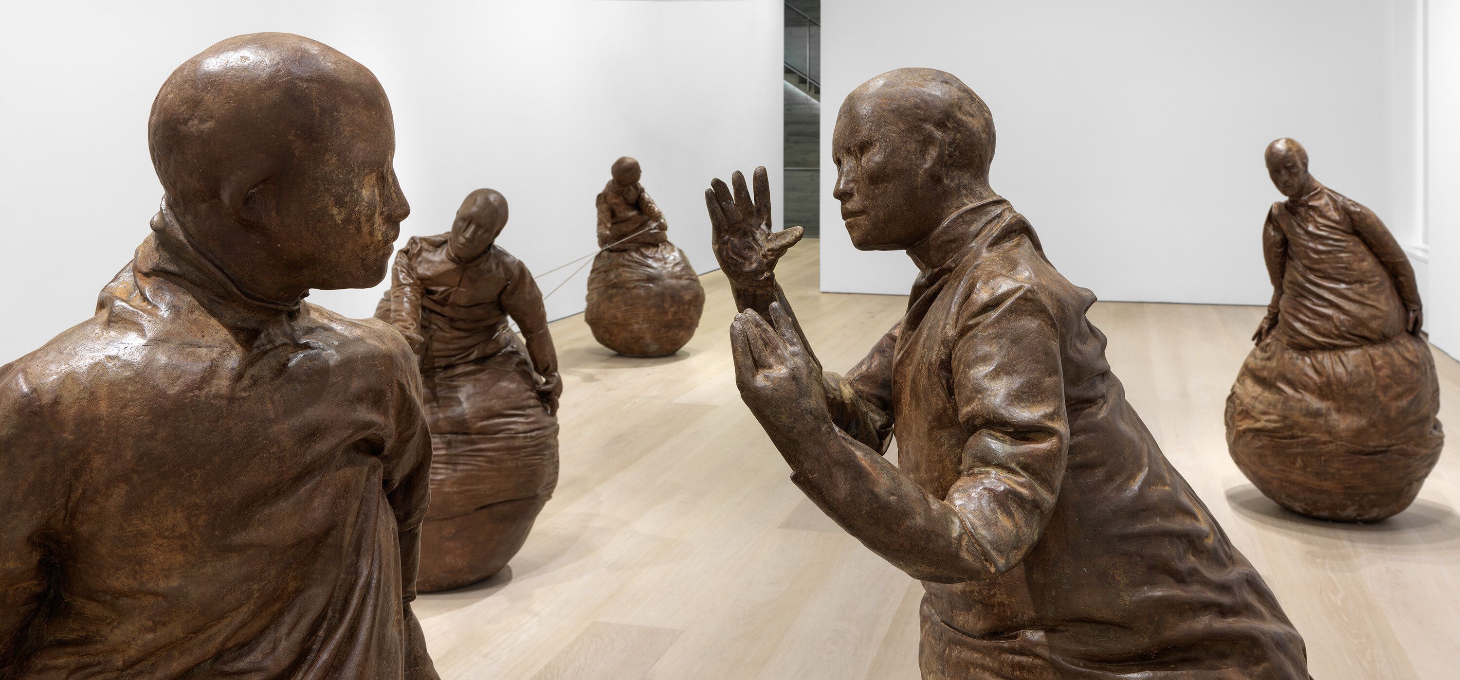 An installation view from the exhibition titled Juan Muñoz: Seven Rooms, David Zwirner, New York, dated 2022