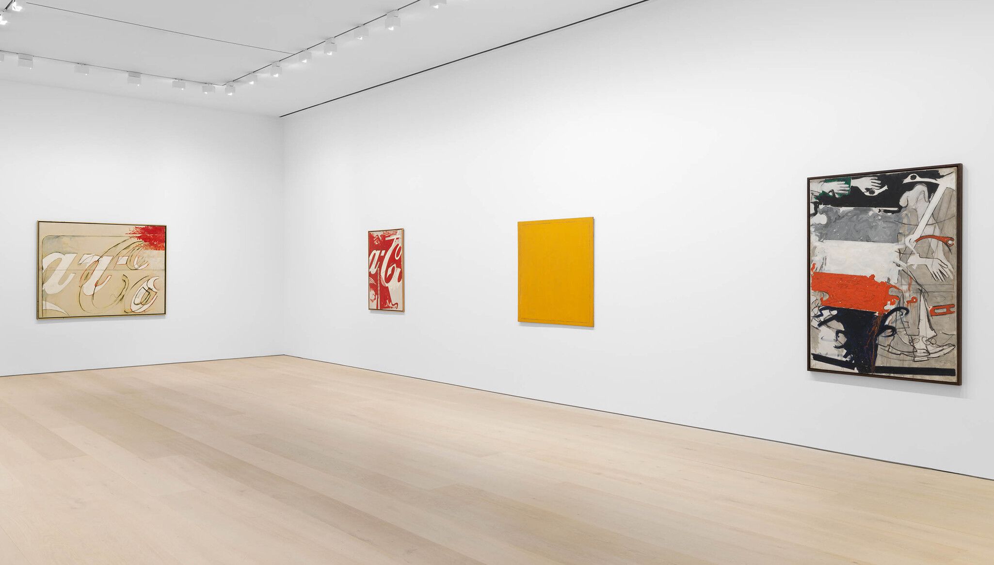 Installation view the exhibition "Roma/New York, 1953–1964," at David Zwirner in New York, dated 2023