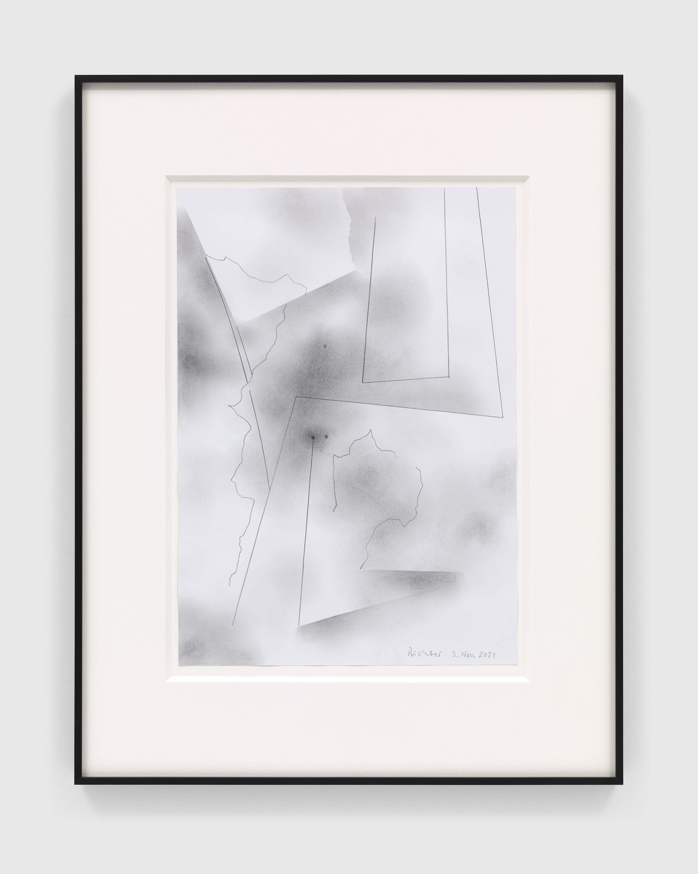 A drawing by Gerhard Richter, titled 3.Nov.2021, dated 2021.