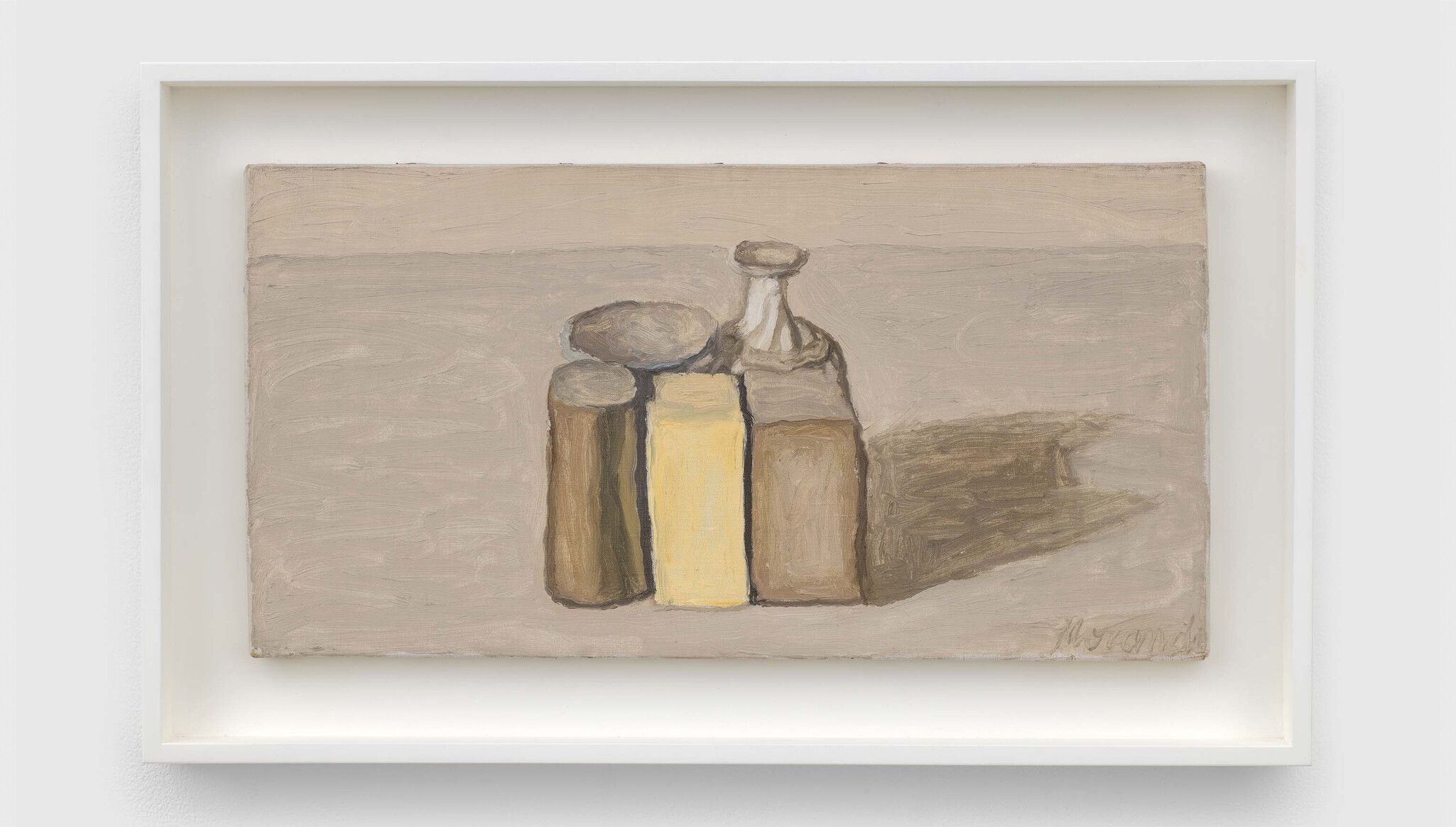 An artwork by Giorgio Morandi, Natura morta (Still Life), dated 1953